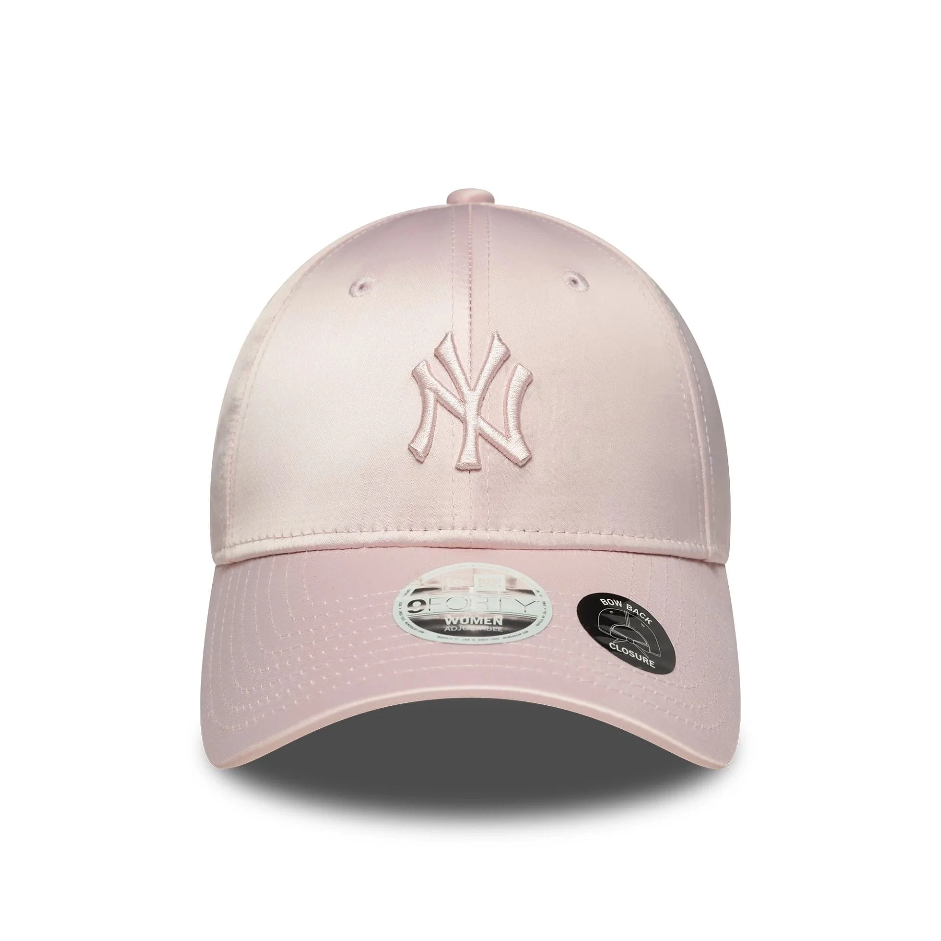 New York Yankees Womens MLB Satin Bow Back Pastel Pink 9FORTY Adjustable Cap - Image 3