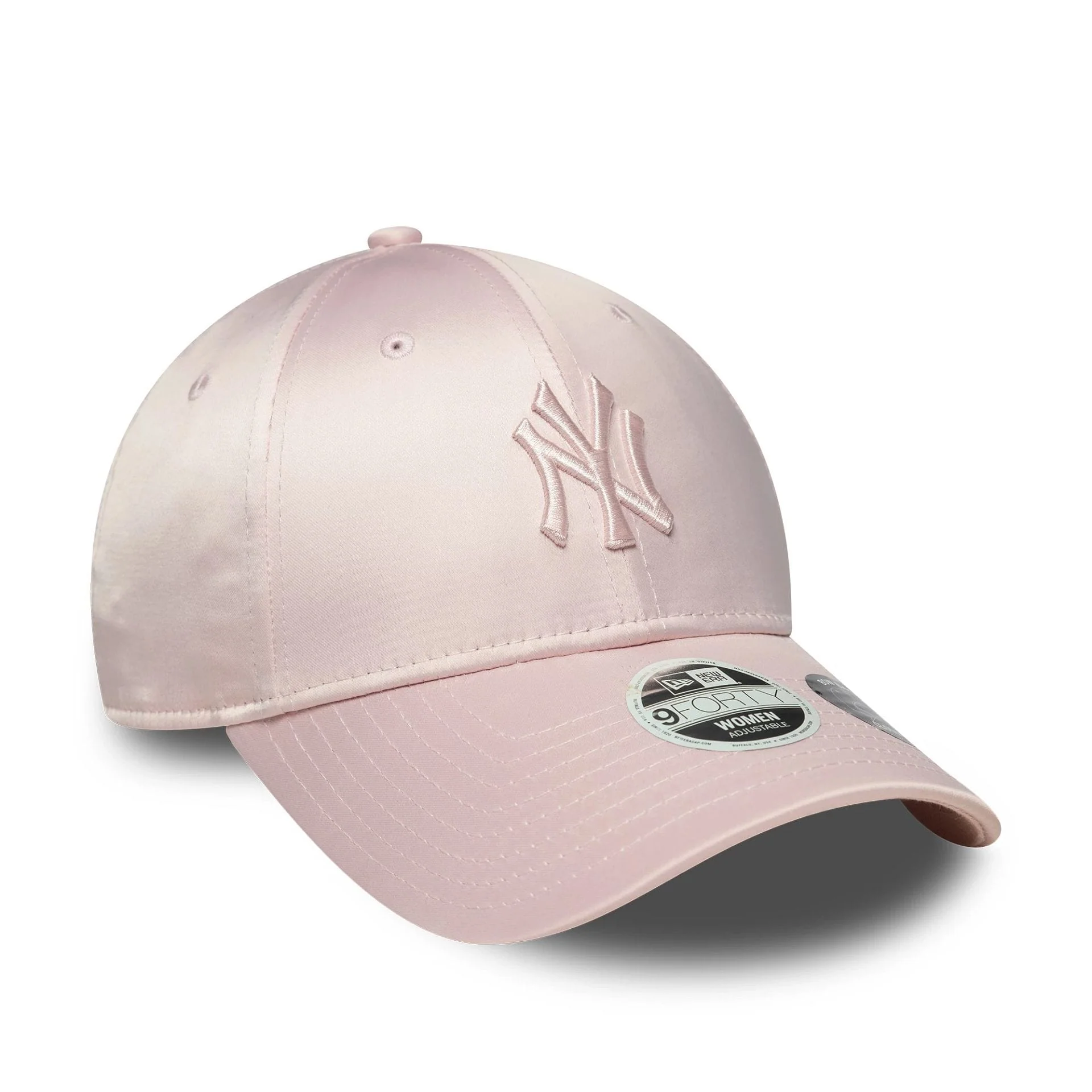 New York Yankees Womens MLB Satin Bow Back Pastel Pink 9FORTY Adjustable Cap - Image 4