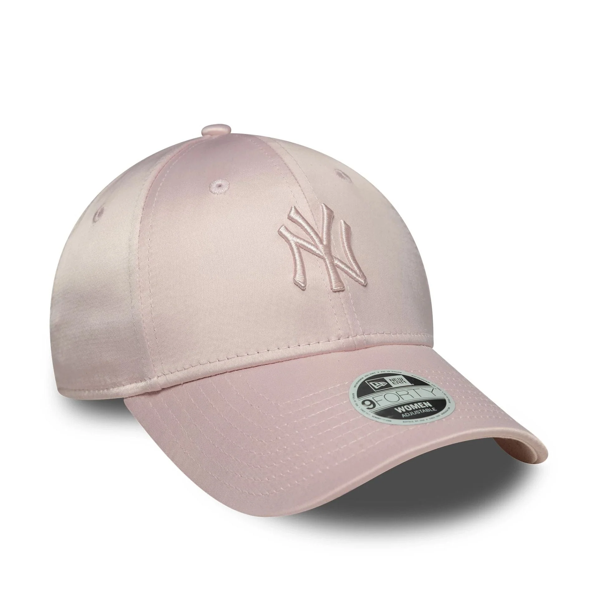 New York Yankees Womens MLB Satin Pastel Pink 9FORTY Cap - Image 3
