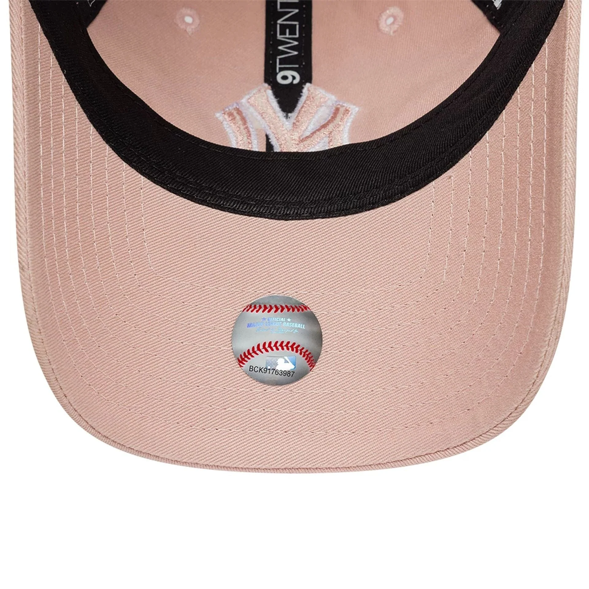 New York Yankees Womens MLB Washed Pastel Pink 9TWENTY Adjustable Cap - Image 7