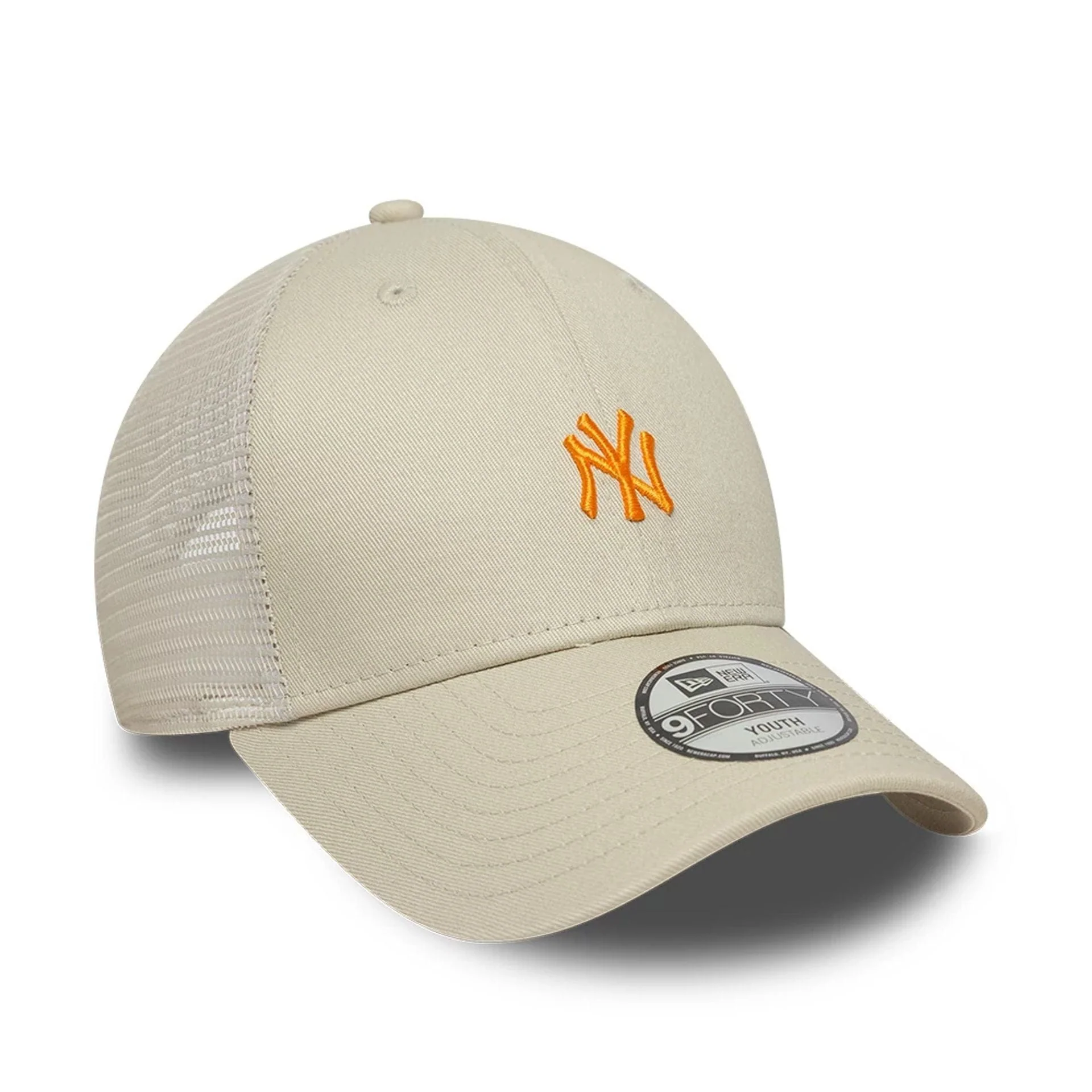 New York Yankees Youth MLB Homefield Cream 9FORTY Trucker Adjustable Cap - Image 3
