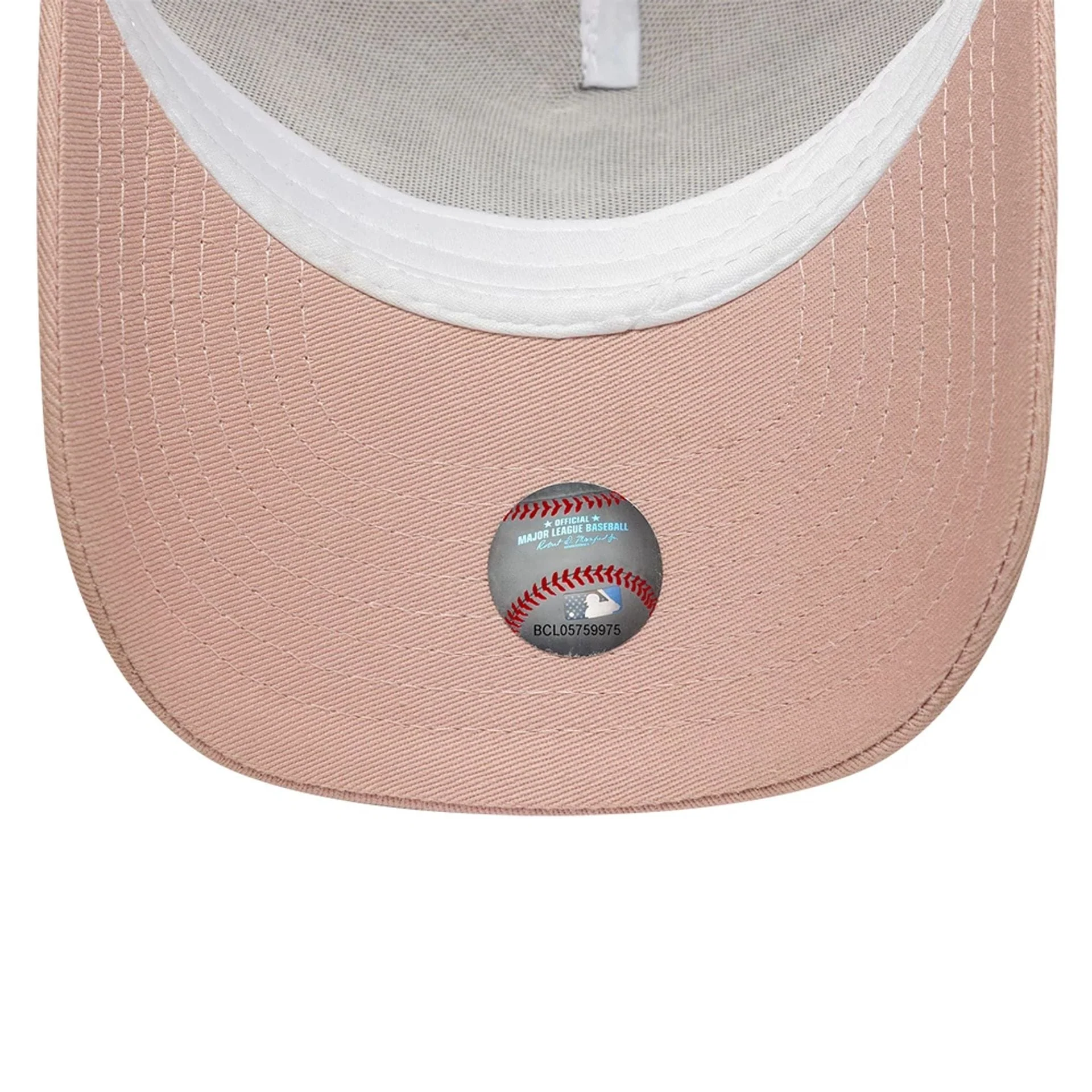 New York Yankees Youth MLB League Essential Pastel Pink 9FORTY A-Frame Trucker Adjustable Cap - Image 4