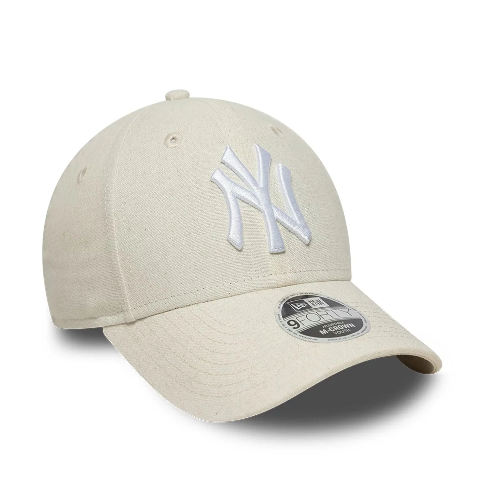 New York Yankees Youth MLB Linen Cream 9FORTY M-Crown Adjustable Cap - Image 3