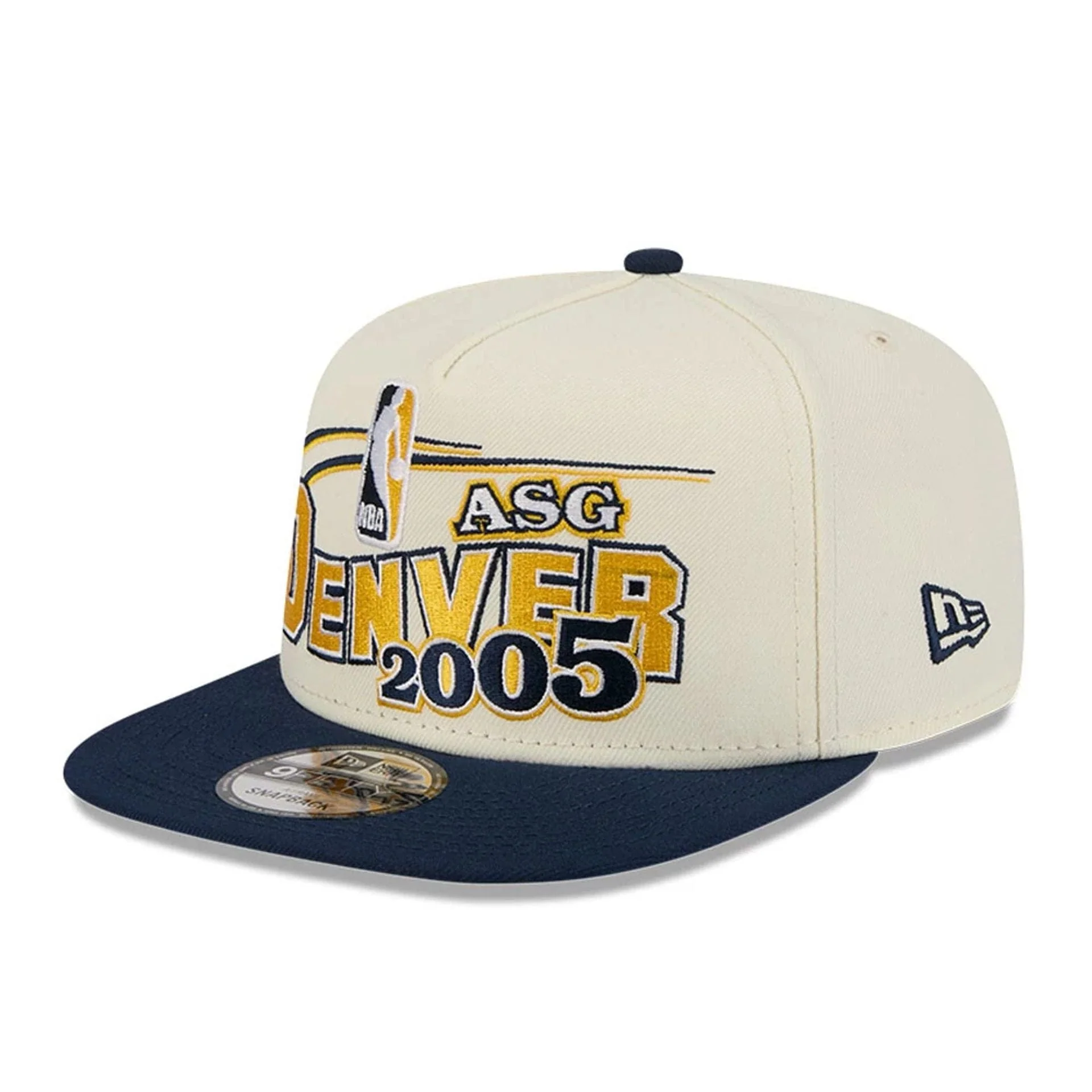 Nuggets NBA Hardwood Classic ASG White 9FIFTY A-Frame Snapback Adjustable Cap - Image 4