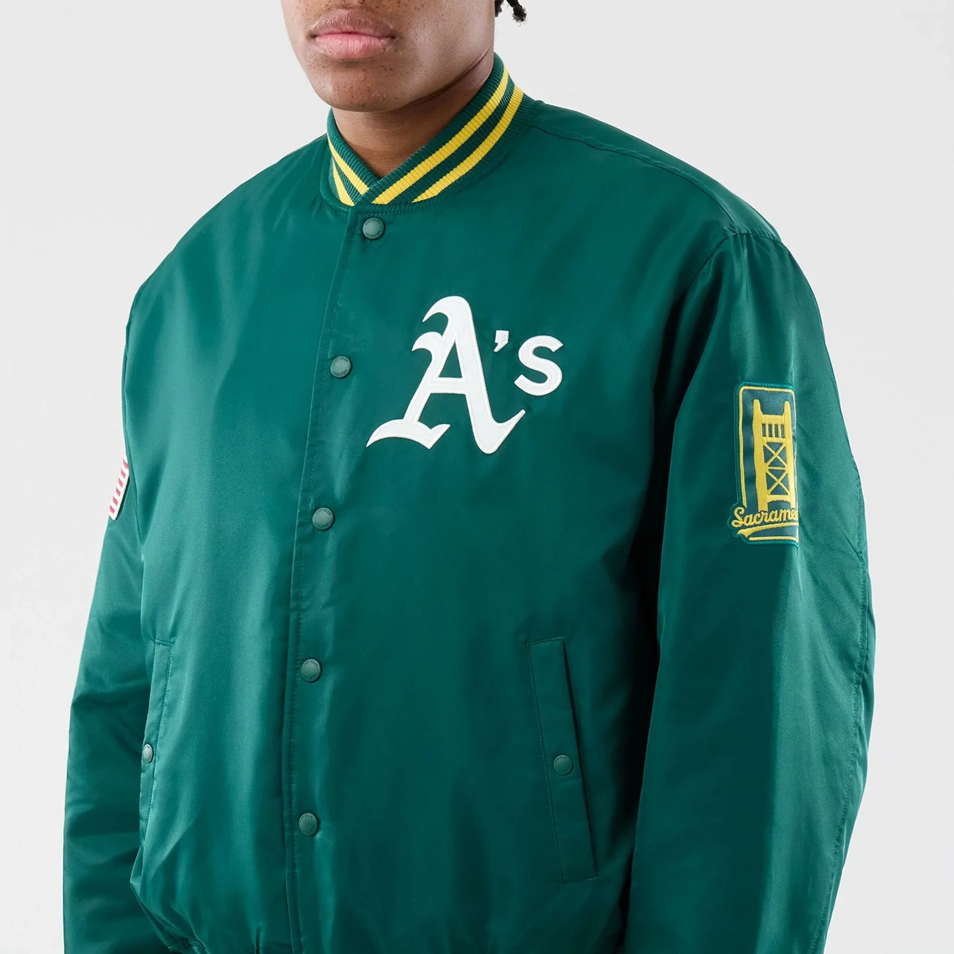 Oakland Athletics MLB Authentic Green Stadium Jacket - Image 3