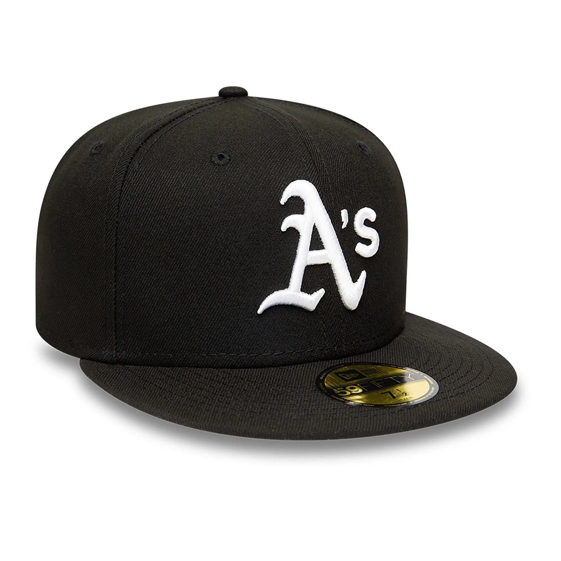 Oakland Athletics MLB Black and White 59FIFTY Fitted Cap - Image 5