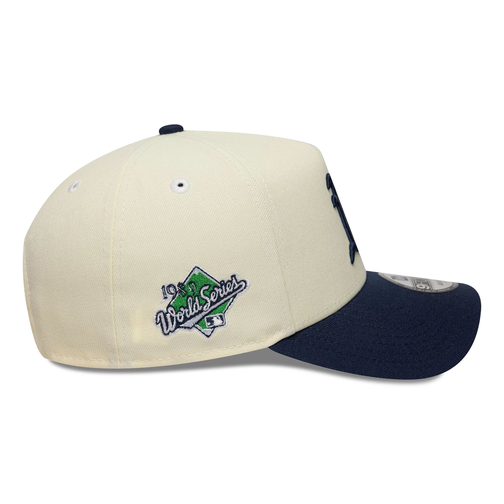 Oakland Athletics MLB Chrome Blue Contrast Cream 9FORTY A-Frame Adjustable Cap - Image 6