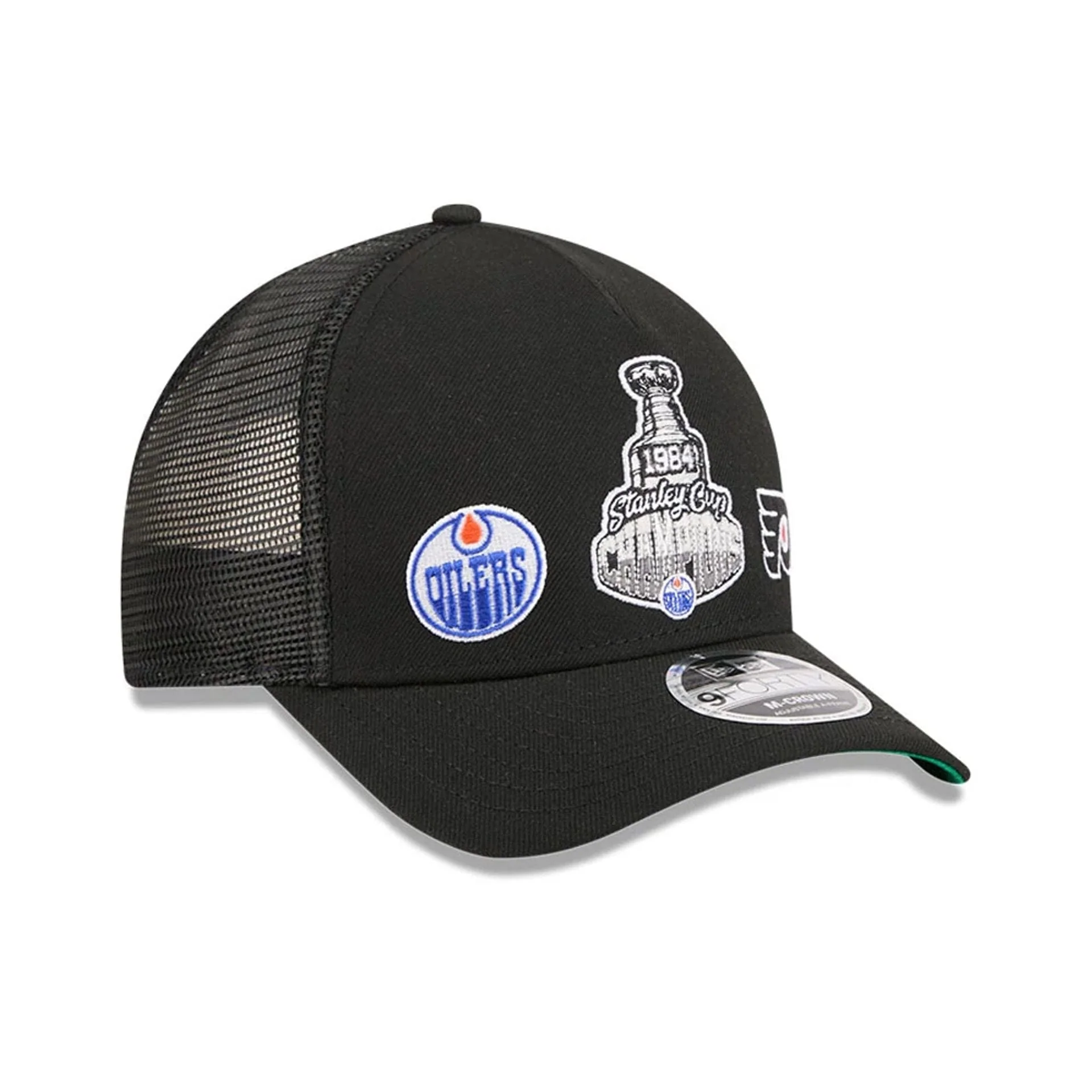 Oilers NHL Stanley Cup Black 9FORTY M-Crown A-Frame Trucker Adjustable Cap - Image 4
