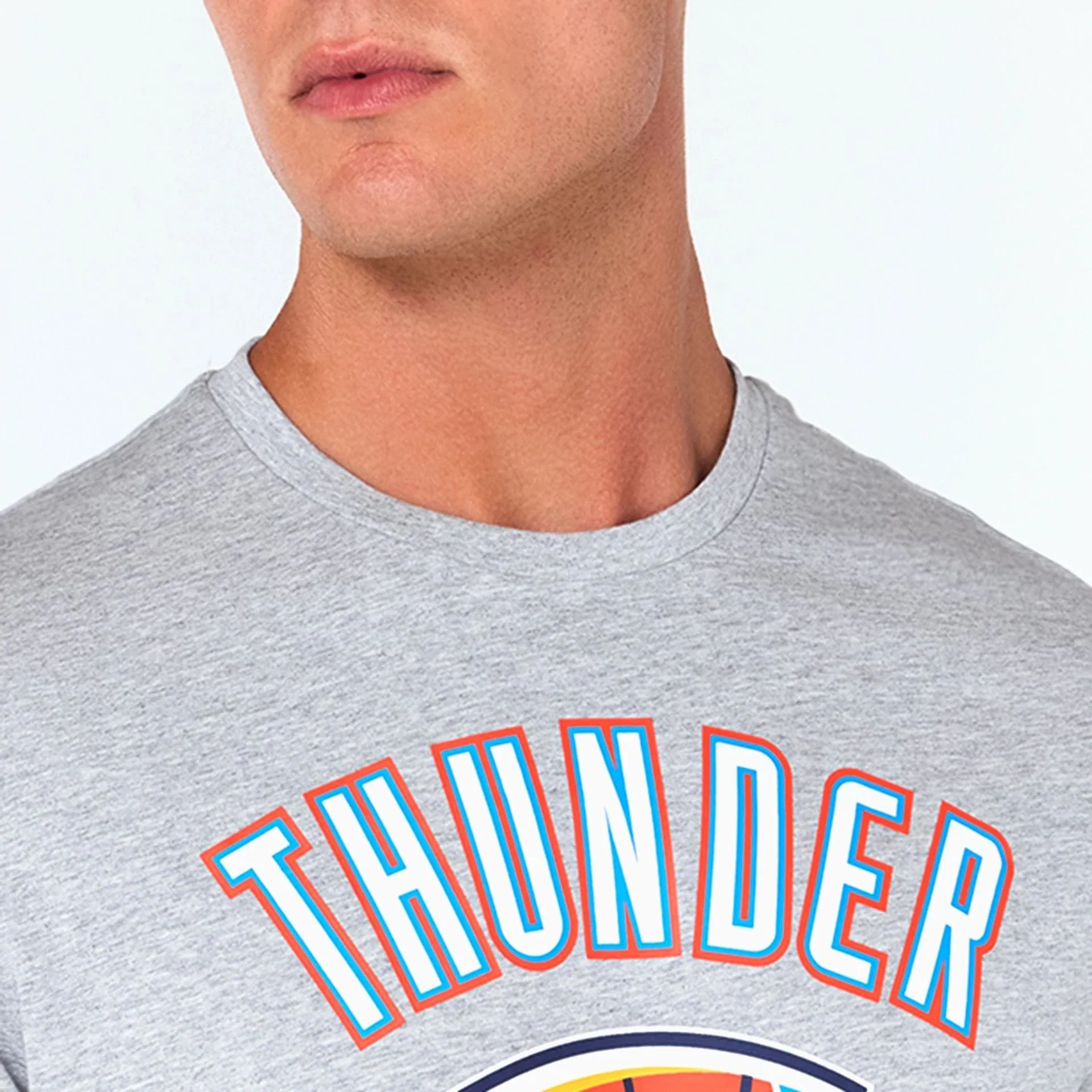 Oklahoma City Thunder NBA Grey T-Shirt - Image 3