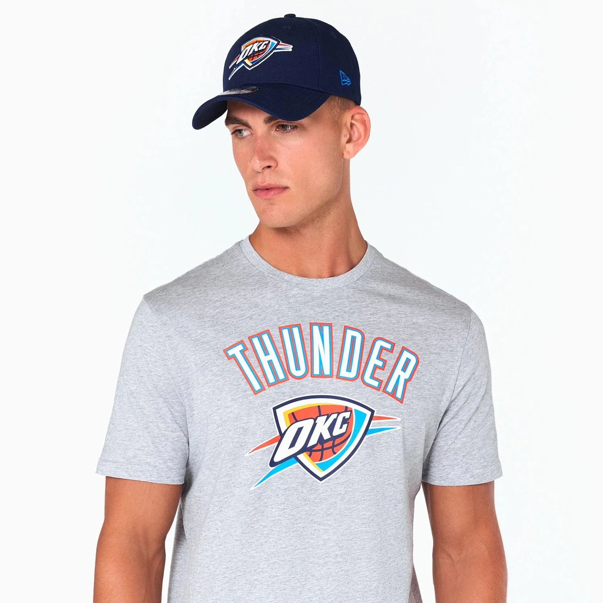 Oklahoma City Thunder NBA Grey T-Shirt - Image 5
