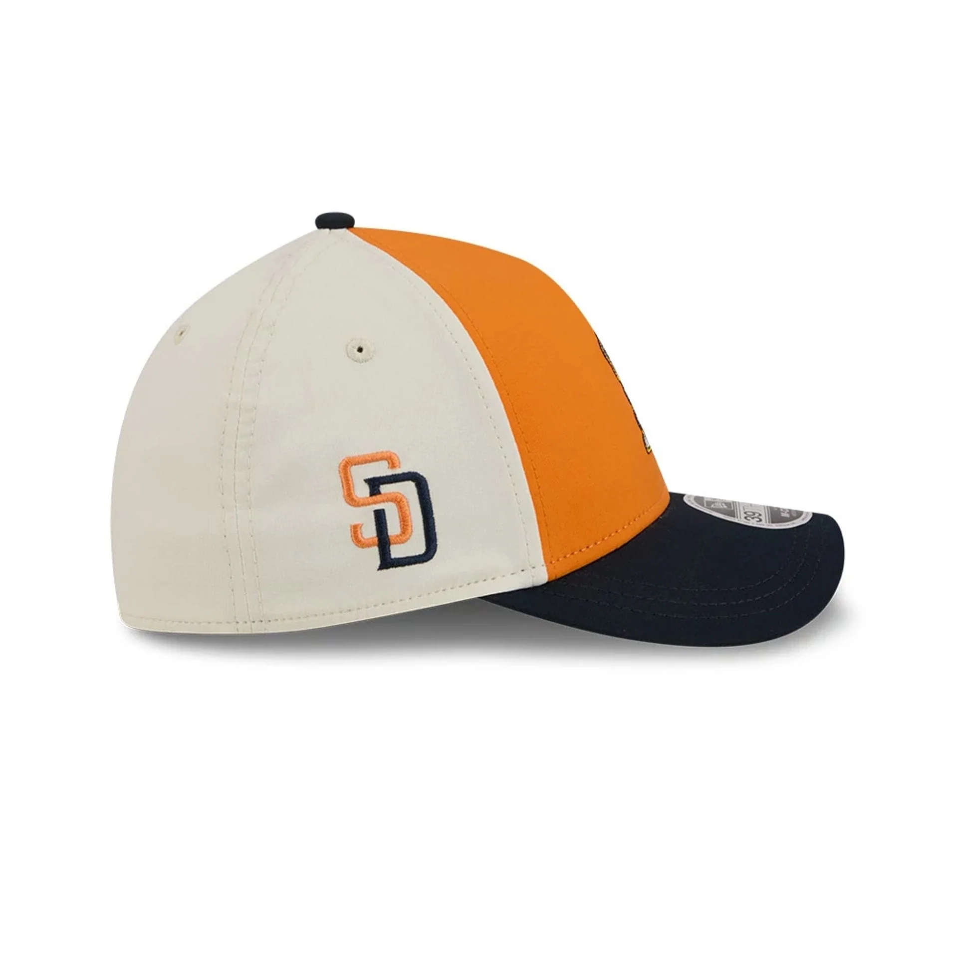 Padres MLB City Connect Orange 39THIRTY M-Crown A-Frame Stretch Fit Cap - Image 6