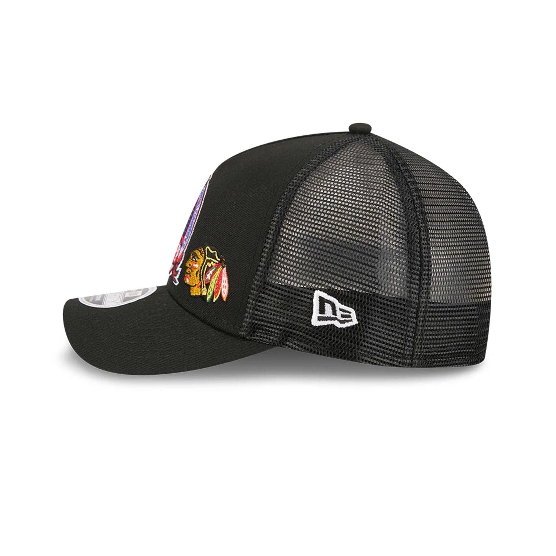Penguins NHL Stanley Cup Black 9FORTY M-Crown A-Frame Trucker Adjustable Cap - Image 6