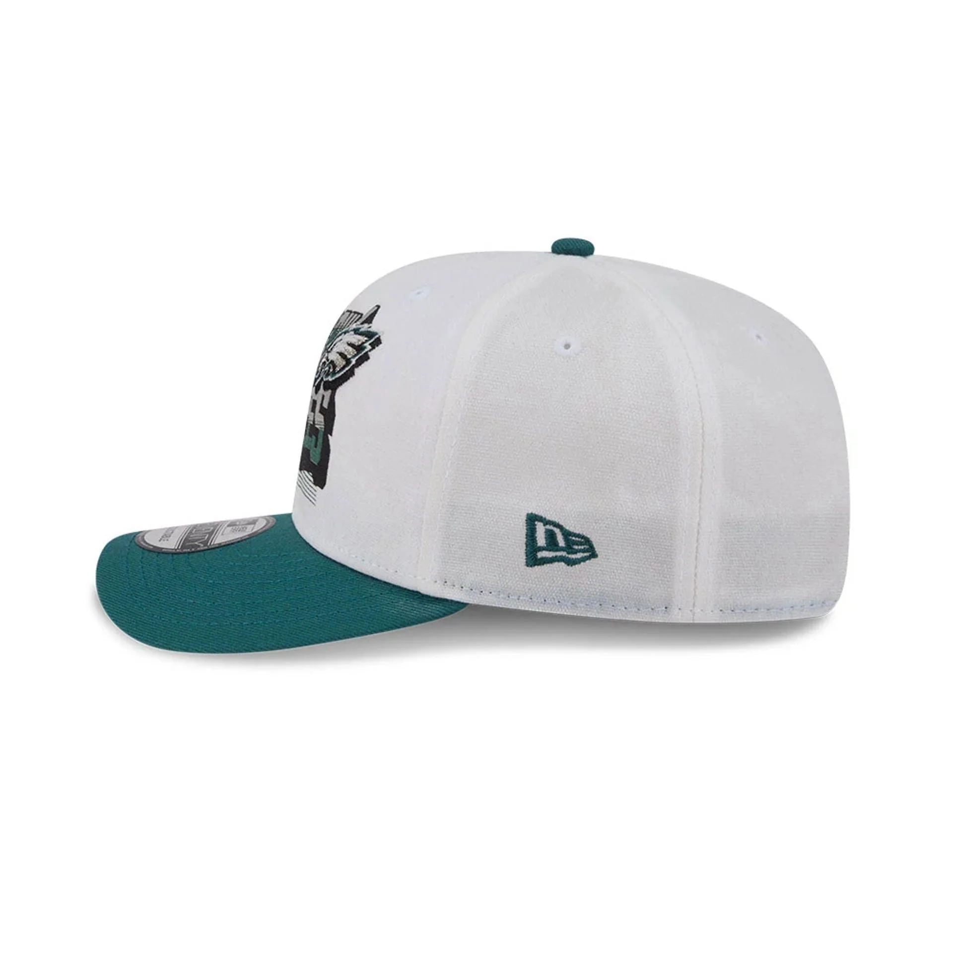 Philadelphia Eagles NFL Duck Cloth White 9SEVENTY Stretch Snap Cap - Image 4