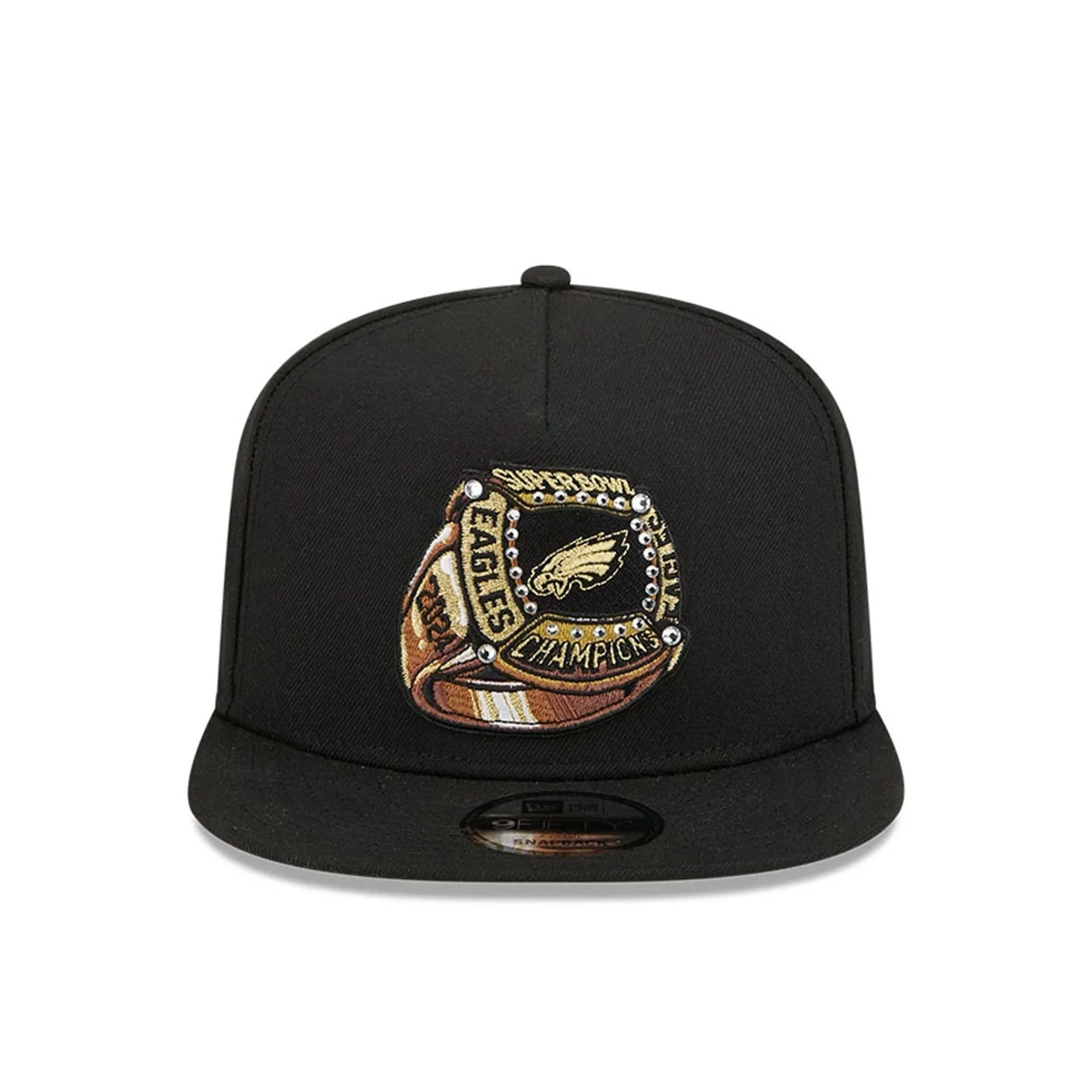 Philadelphia Eagles NFL Ring Black 9FIFTY A-Frame Snapback Adjustable Cap - Image 3
