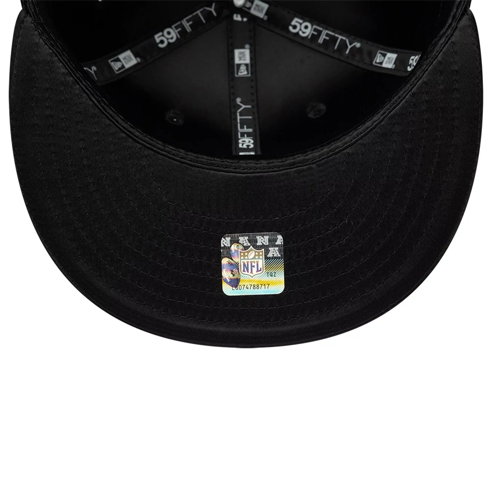 Philadelphia Eagles NFL Satin Black 59FIFTY Fitted Cap - Image 7