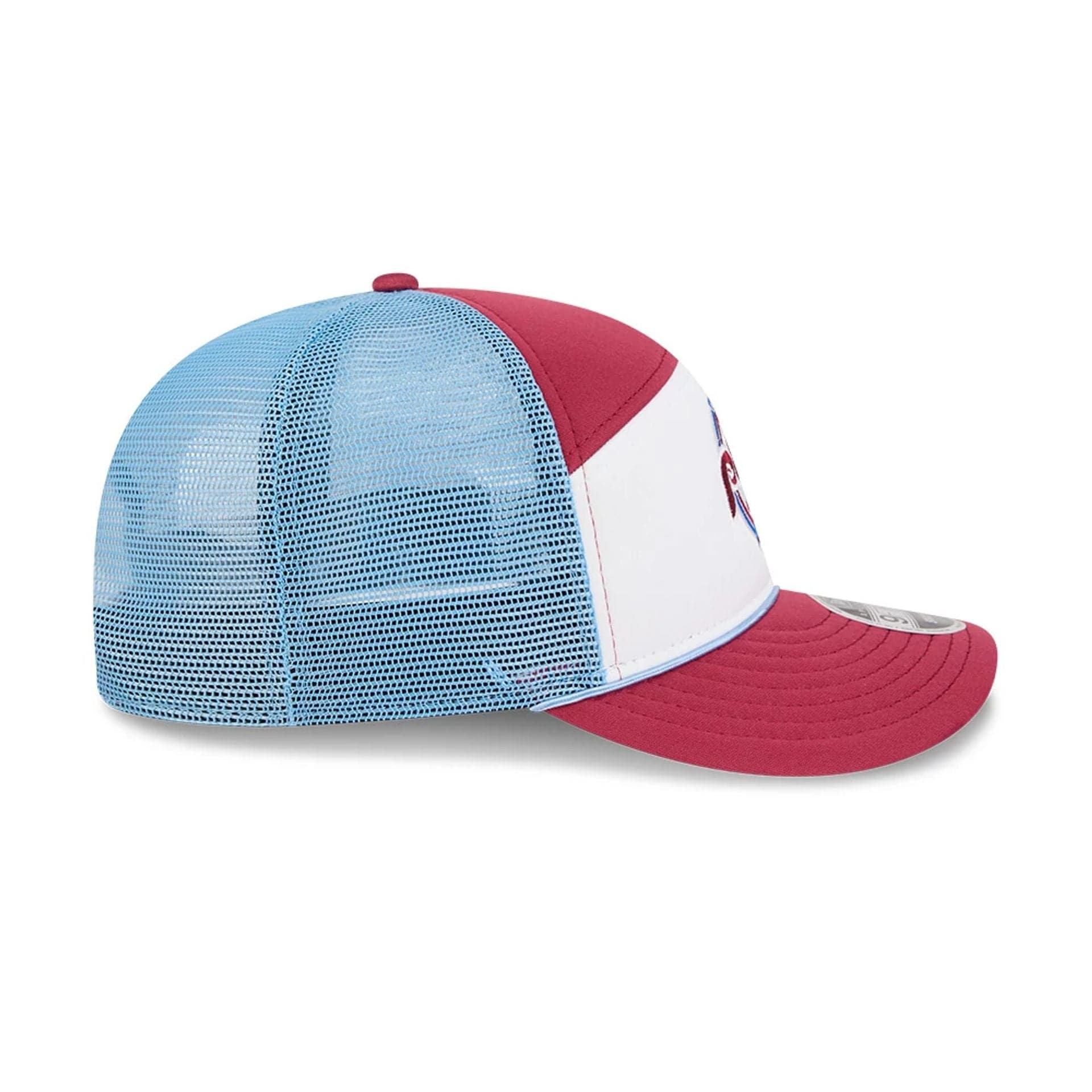 Philadelphia Phillies MLB Blocked Dark Red 9FIFTY Split Panel Snapback Cap - Image 6