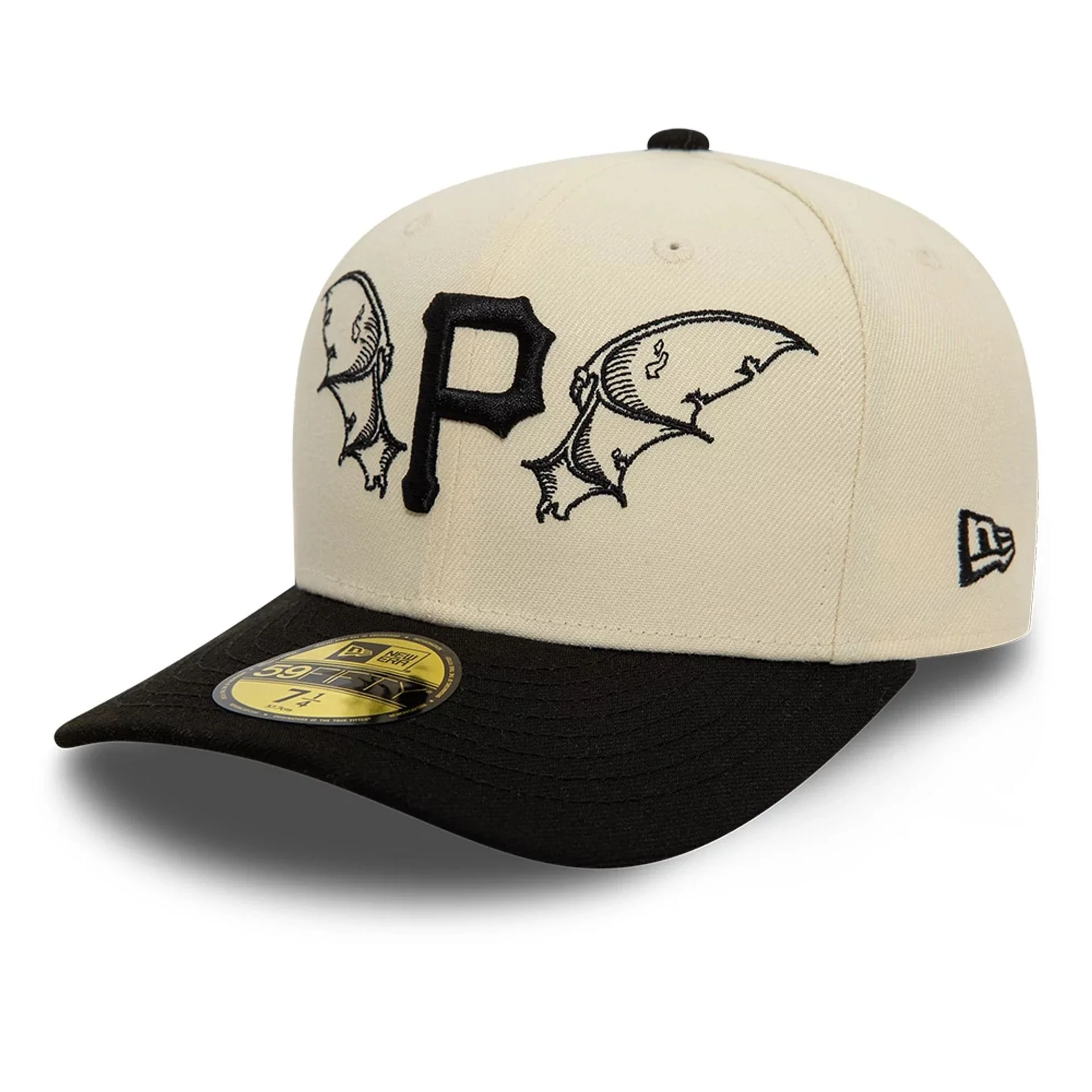 Pittsburgh Pirates MLB Team Wings Light Beige 59FIFTY Fitted Cap - Image 5