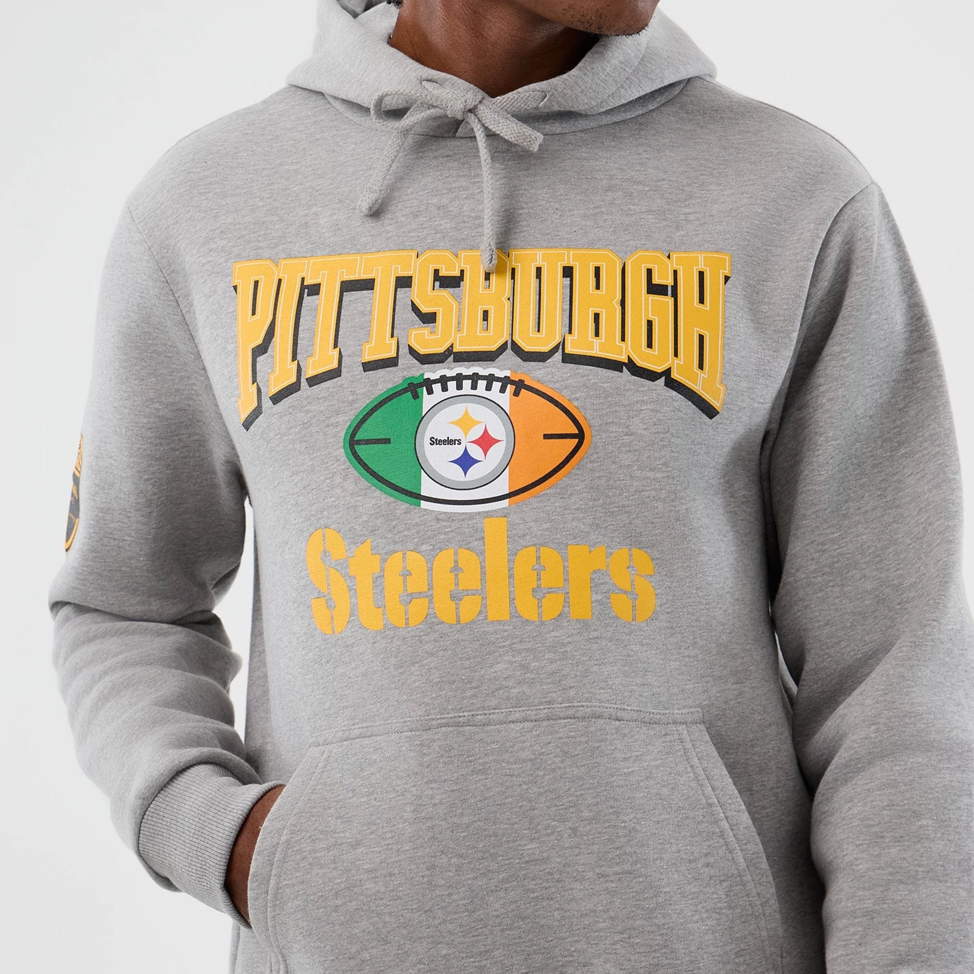 Pittsburgh Steelers NFL International Series Games Grey Pullover Hoodie - Image 6