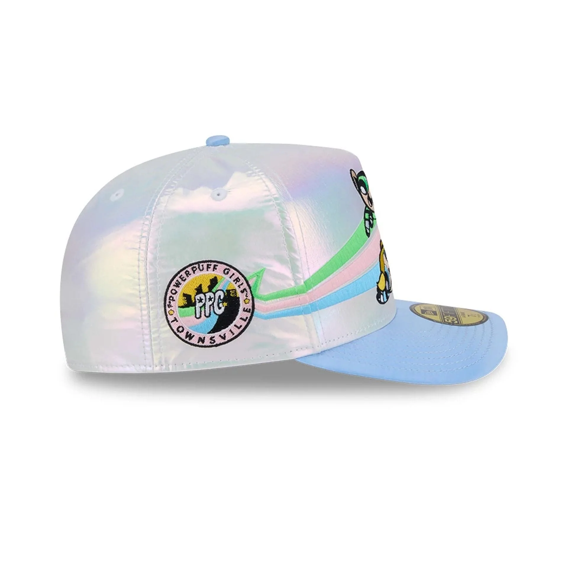 Power Puff Girls Character Graphic White 59FIFTY A-Frame Fitted Cap - Image 5