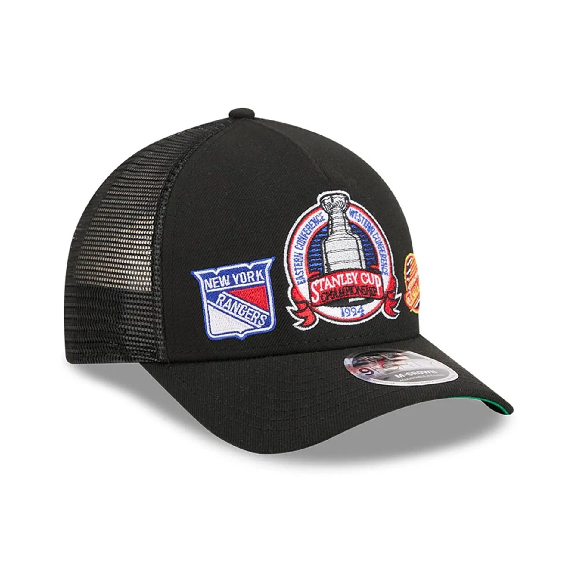 Rangers NHL Stanley Cup Black 9FORTY M-Crown A-Frame Trucker Adjustable Cap - Image 4