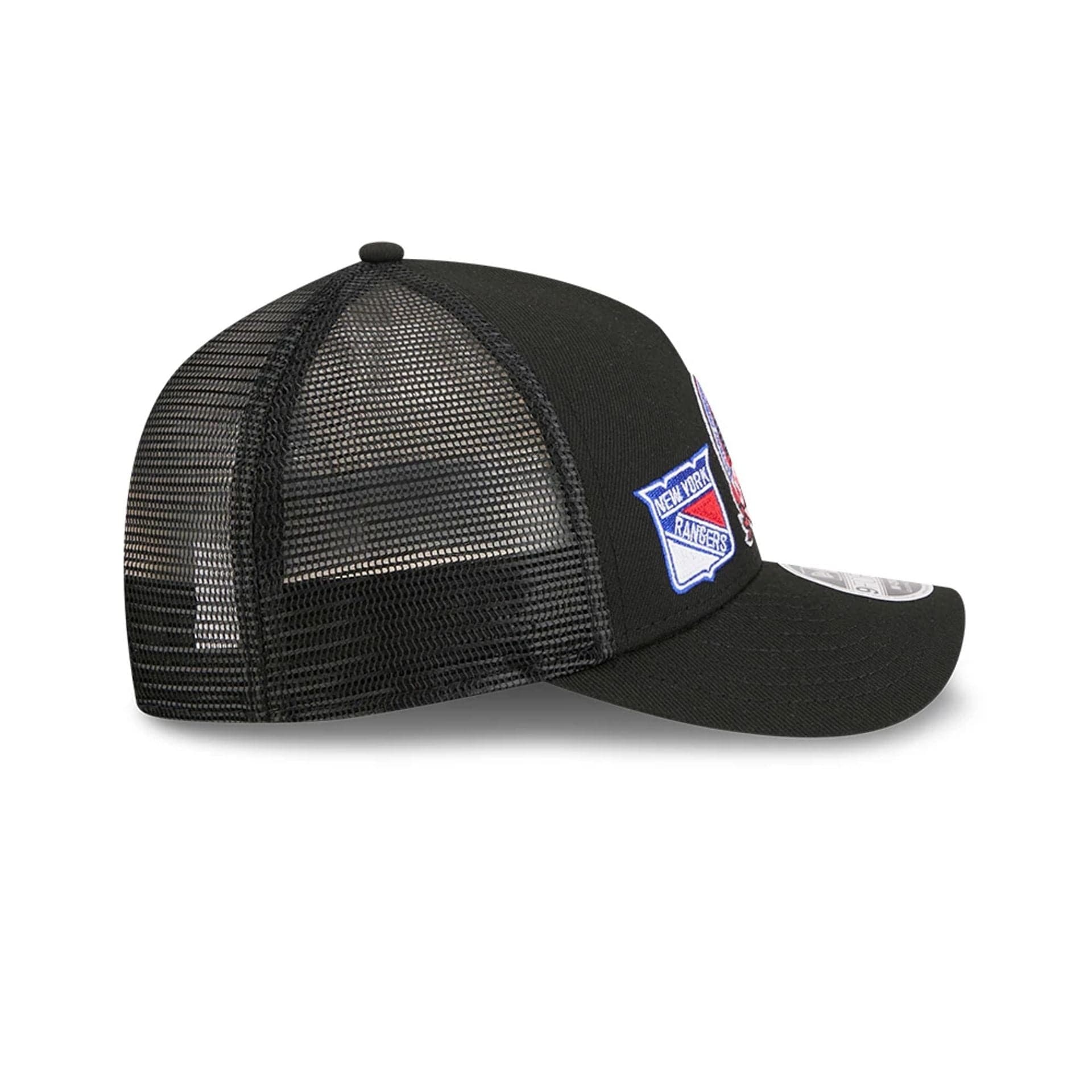 Rangers NHL Stanley Cup Black 9FORTY M-Crown A-Frame Trucker Adjustable Cap - Image 6