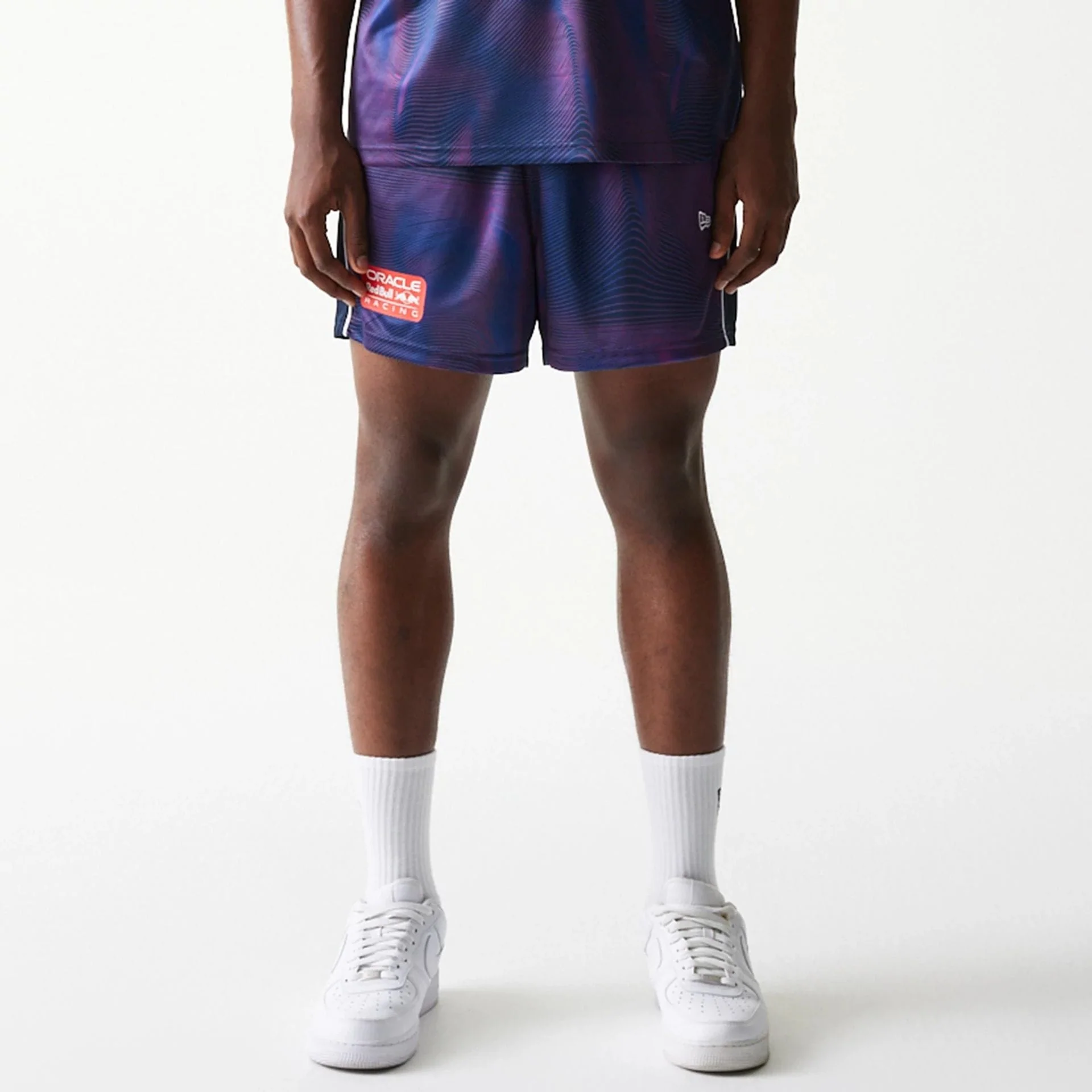 Red Bull Racing All Over Print Dark Blue Football Shorts - Image 7