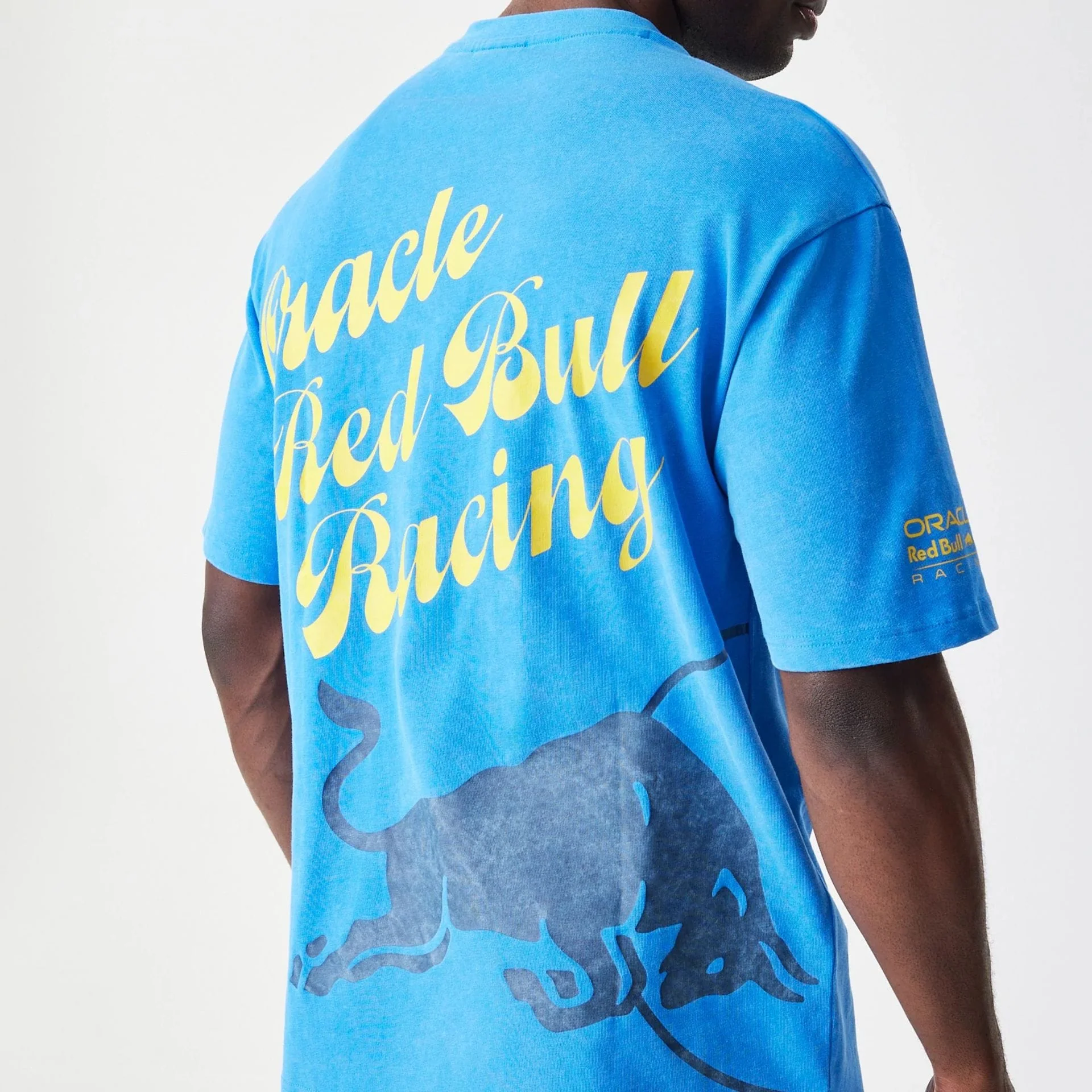 Red Bull Racing Back Graphic Blue Oversized T-Shirt - Image 4