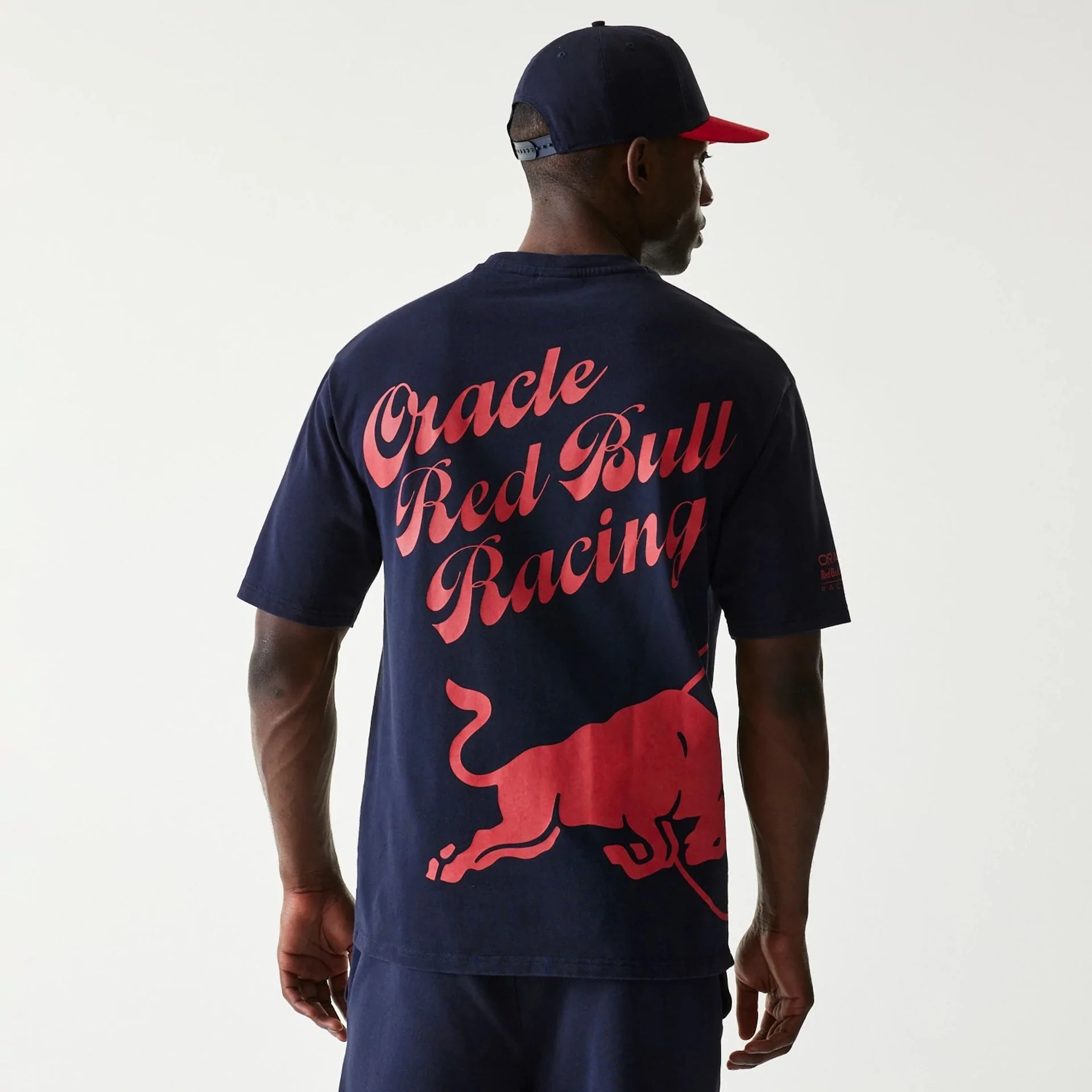 Red Bull Racing Back Graphic Dark Blue Oversized T-Shirt - Image 2