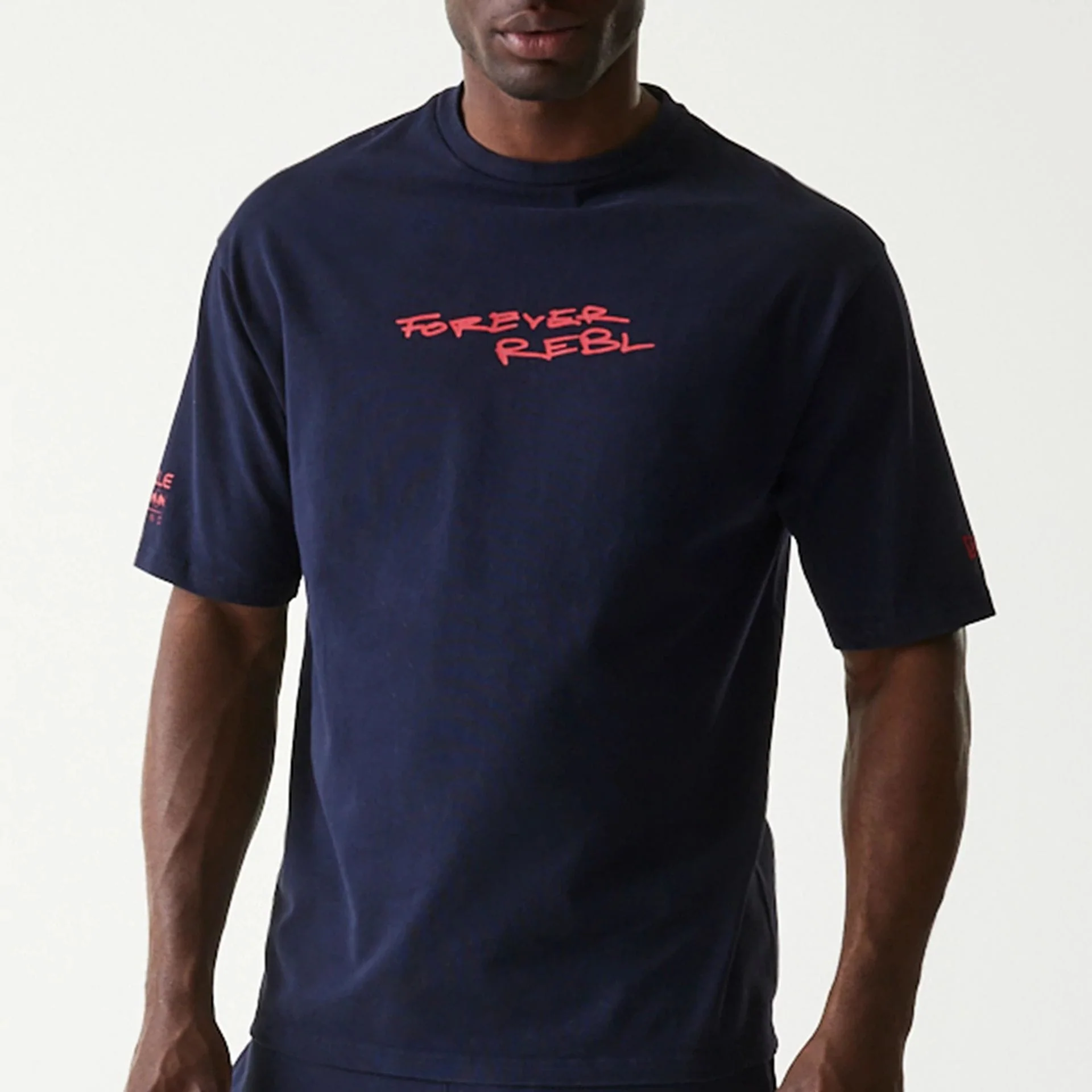 Red Bull Racing Back Graphic Dark Blue Oversized T-Shirt - Image 3