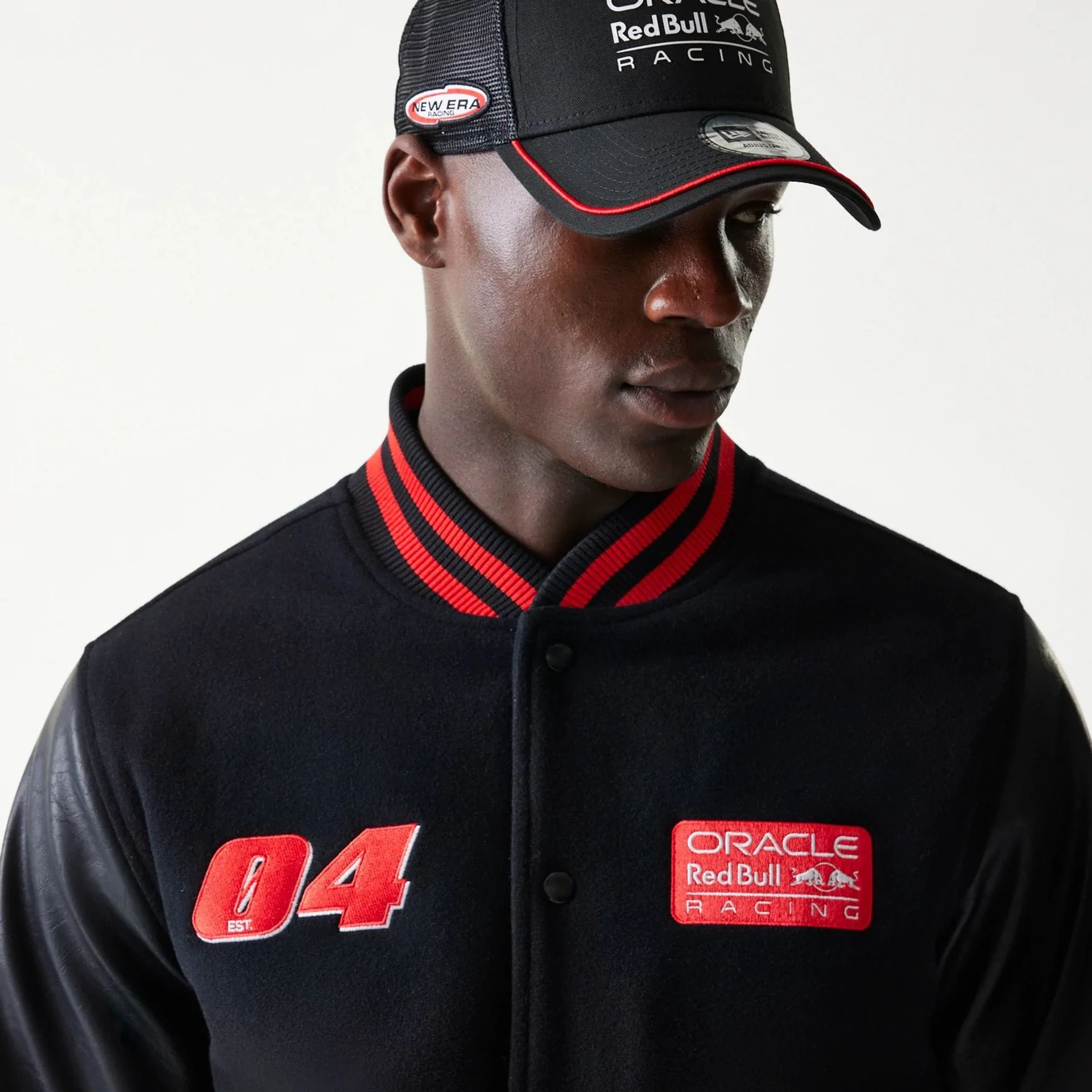 Red Bull Racing Black Varsity Jacket - Image 4