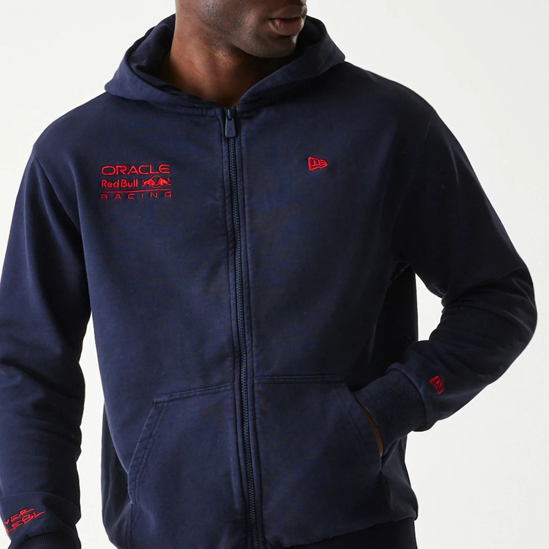 Red Bull Racing Dark Blue Oversized Full Zip Hoodie - Image 5