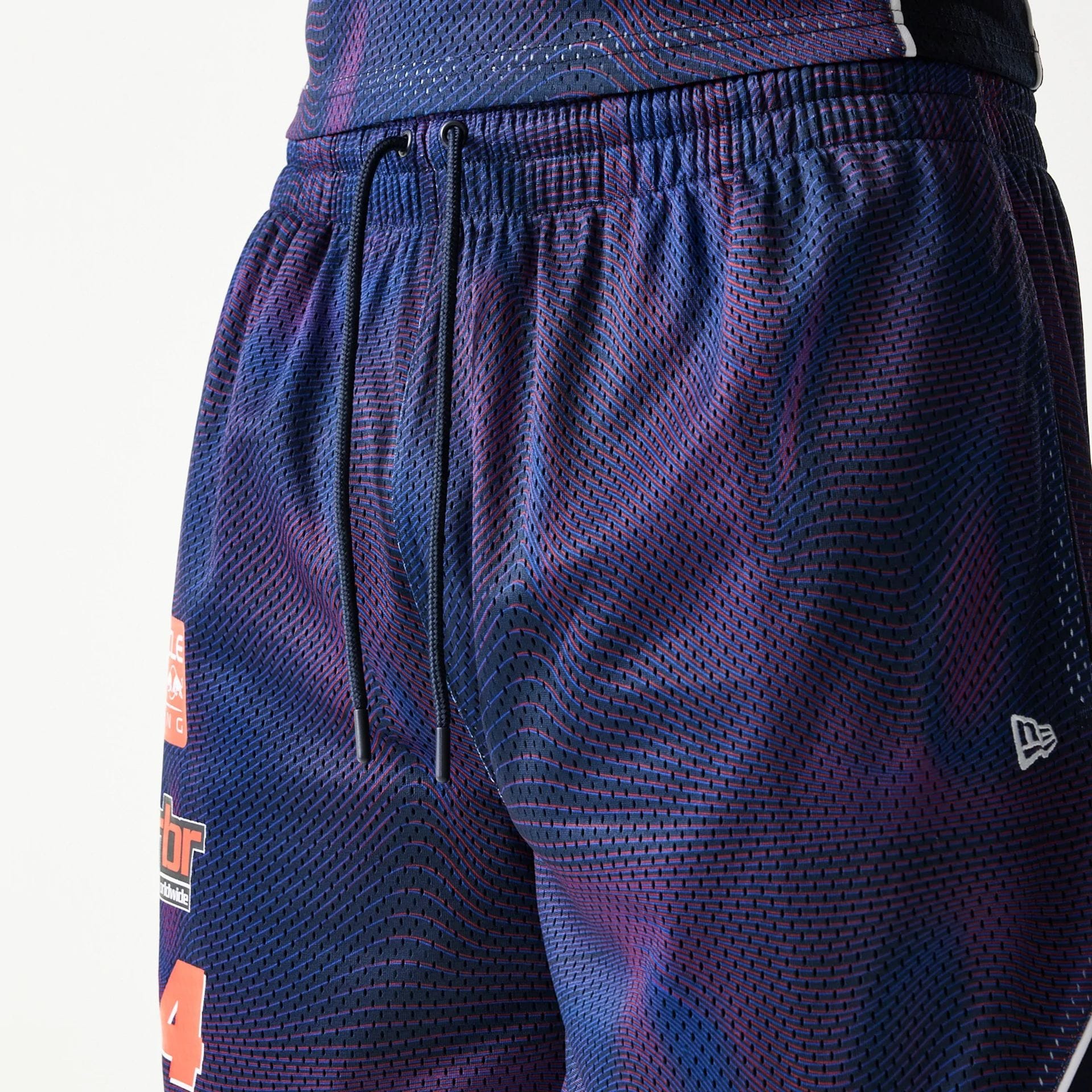 Red Bull Racing Dark Blue Oversized Mesh Shorts - Image 4