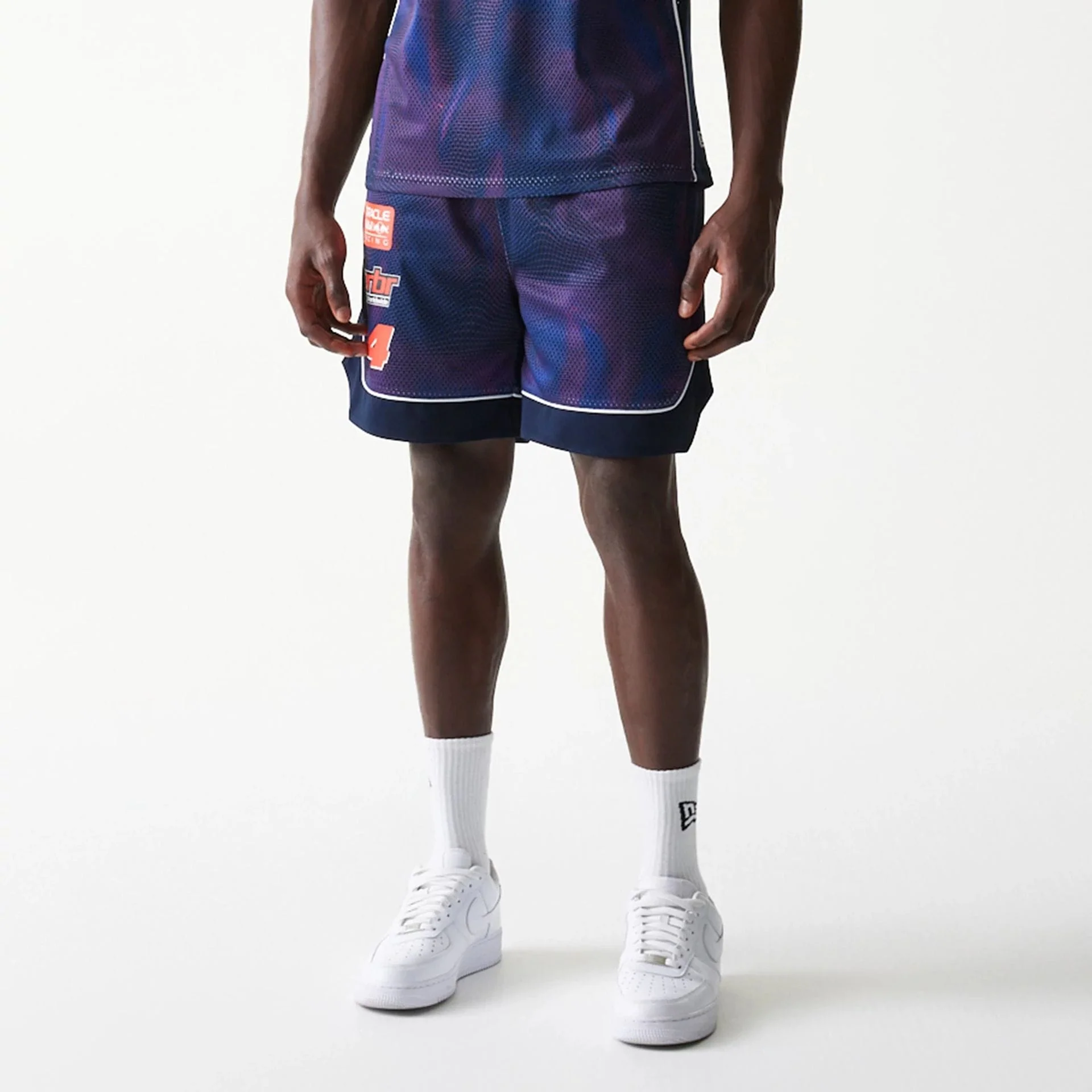 Red Bull Racing Dark Blue Oversized Mesh Shorts - Image 7
