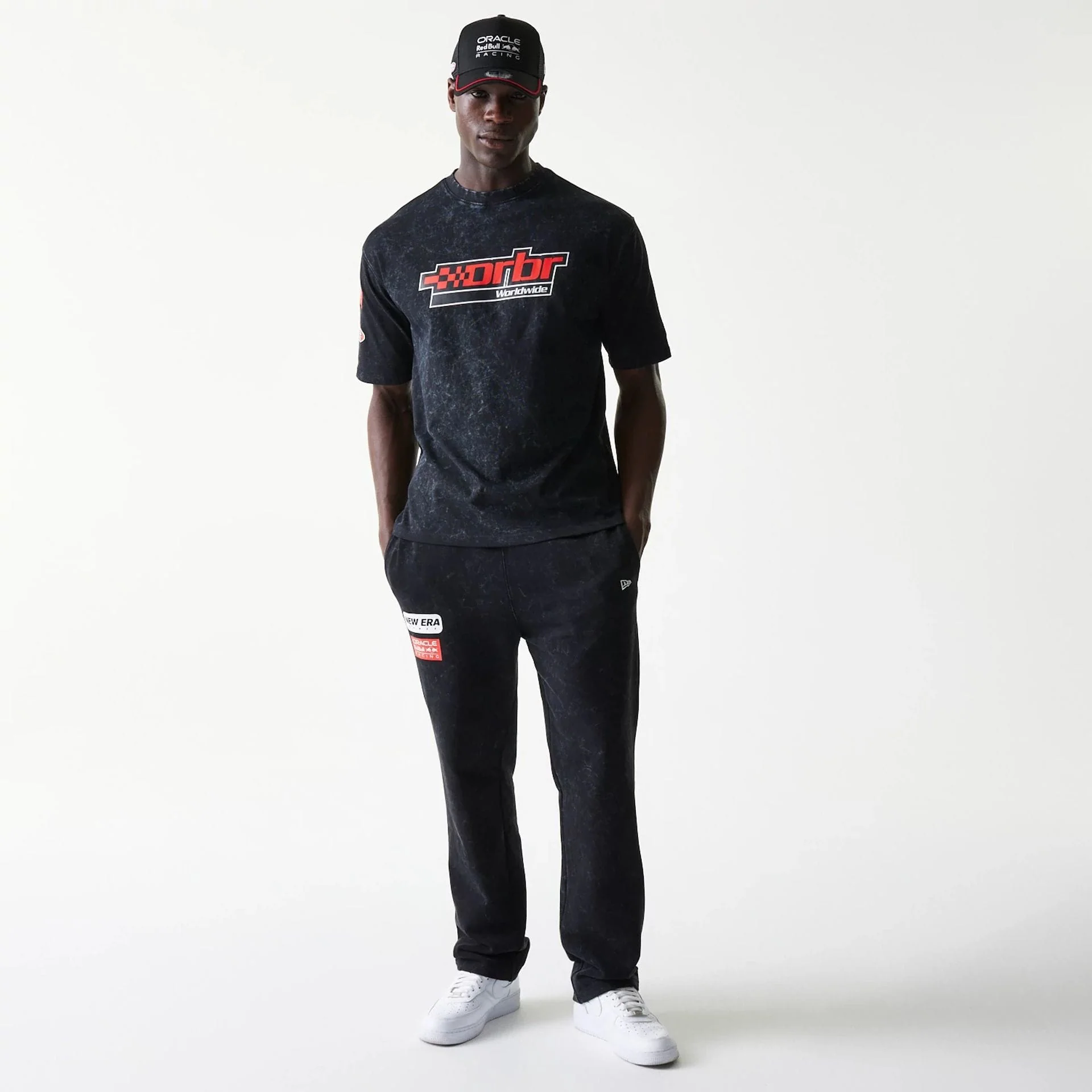 Red Bull Racing Graphic Black Oversized T-Shirt - Image 8