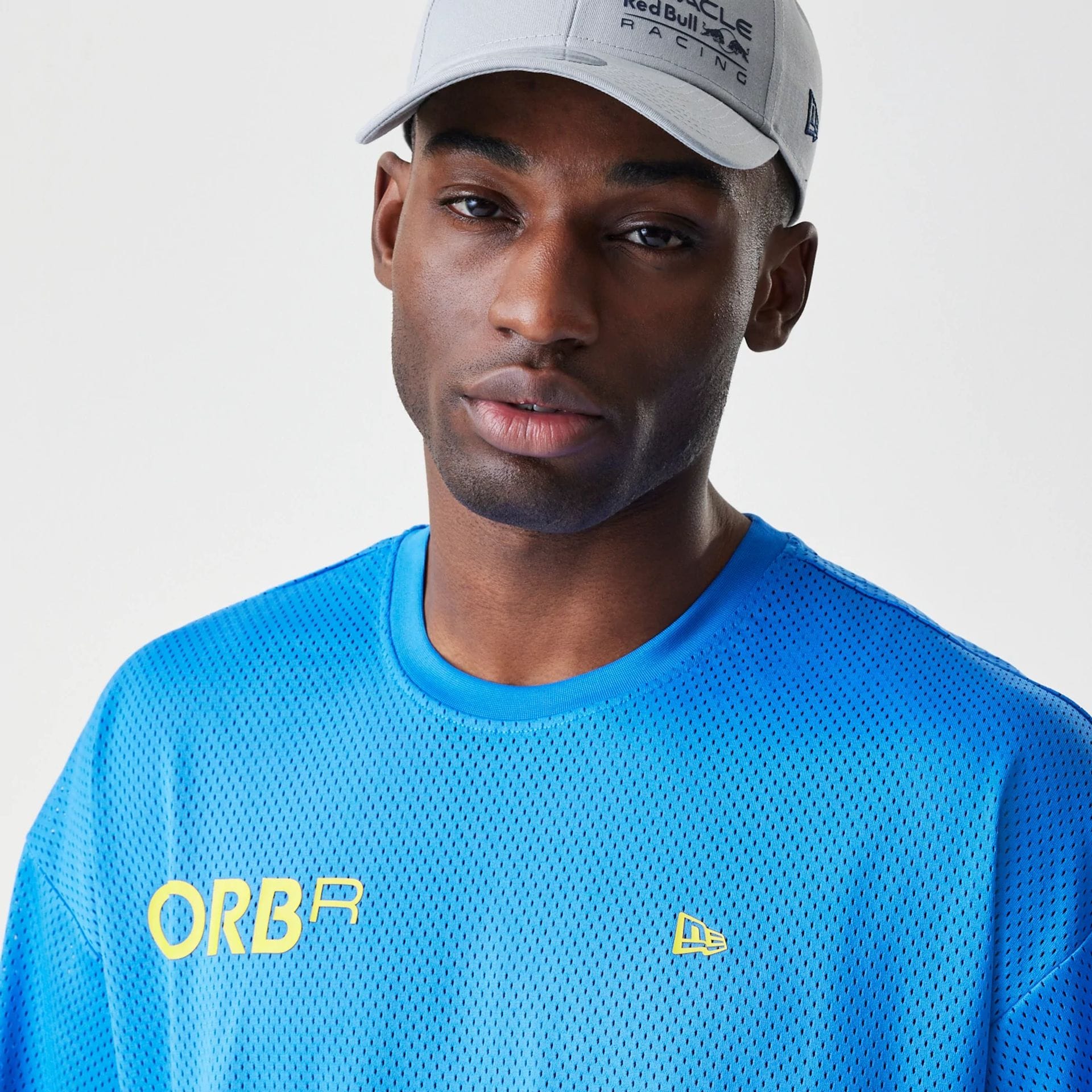 Red Bull Racing Graphic Mesh Blue Oversized T-Shirt - Image 3