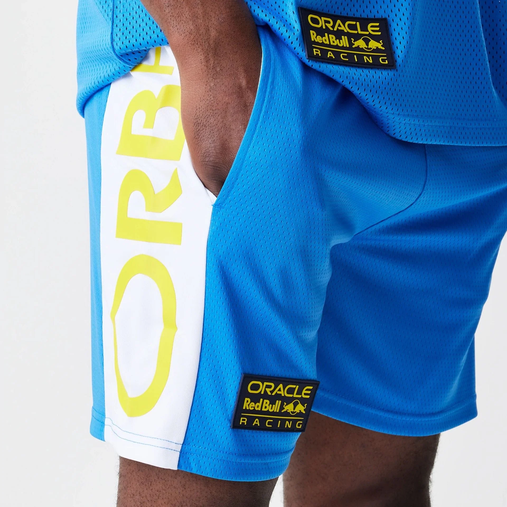 Red Bull Racing Graphic Mesh Blue Shorts - Image 3