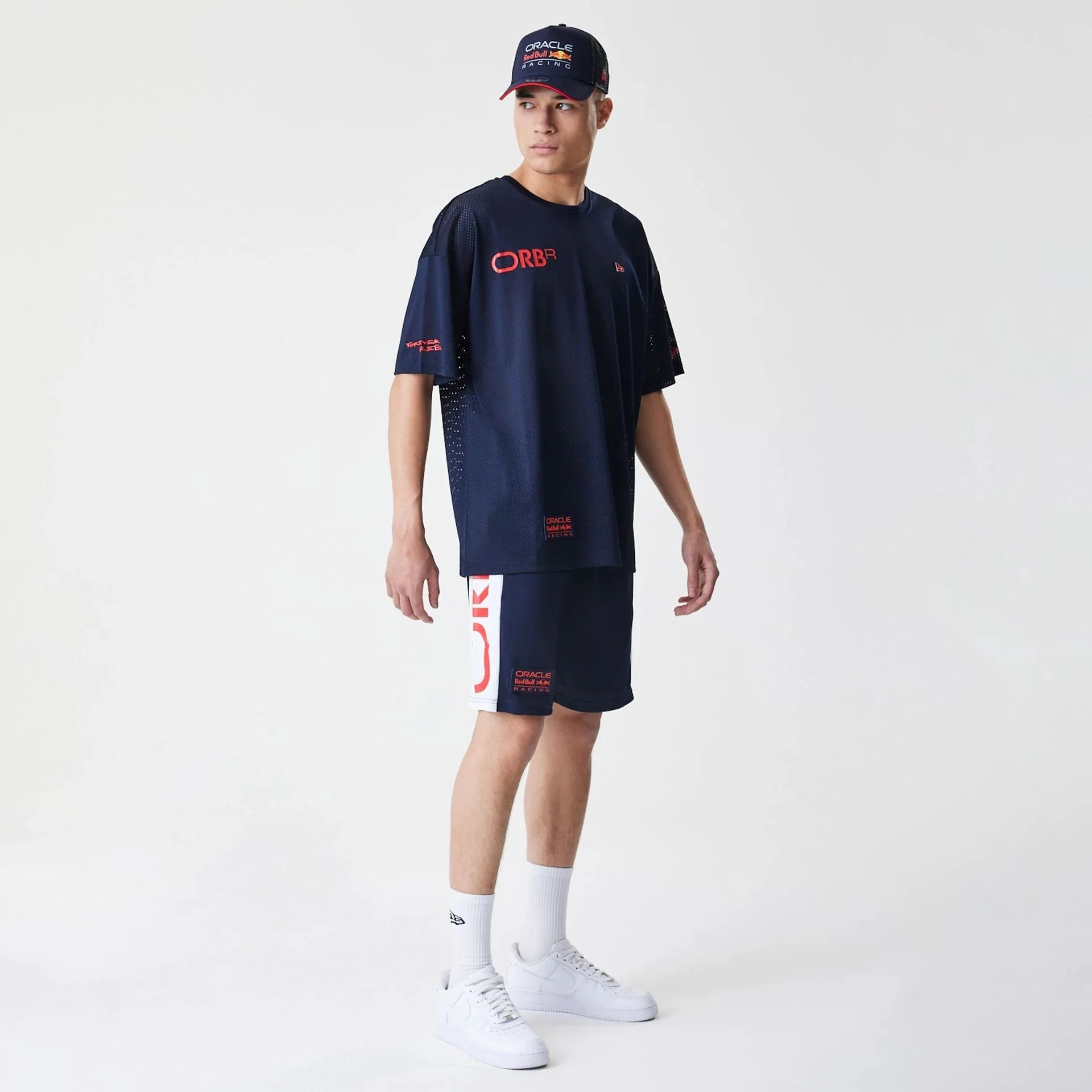 Red Bull Racing Graphic Mesh Dark Blue Shorts - Image 8