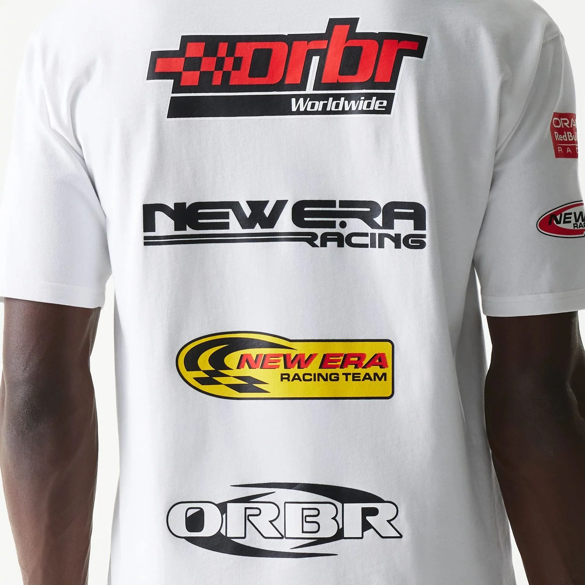 Red Bull Racing Graphic White Oversized T-Shirt - Image 6