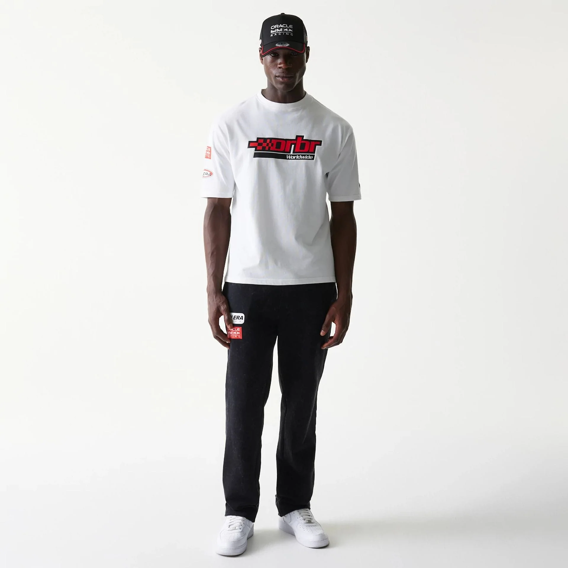 Red Bull Racing Graphic White Oversized T-Shirt - Image 8