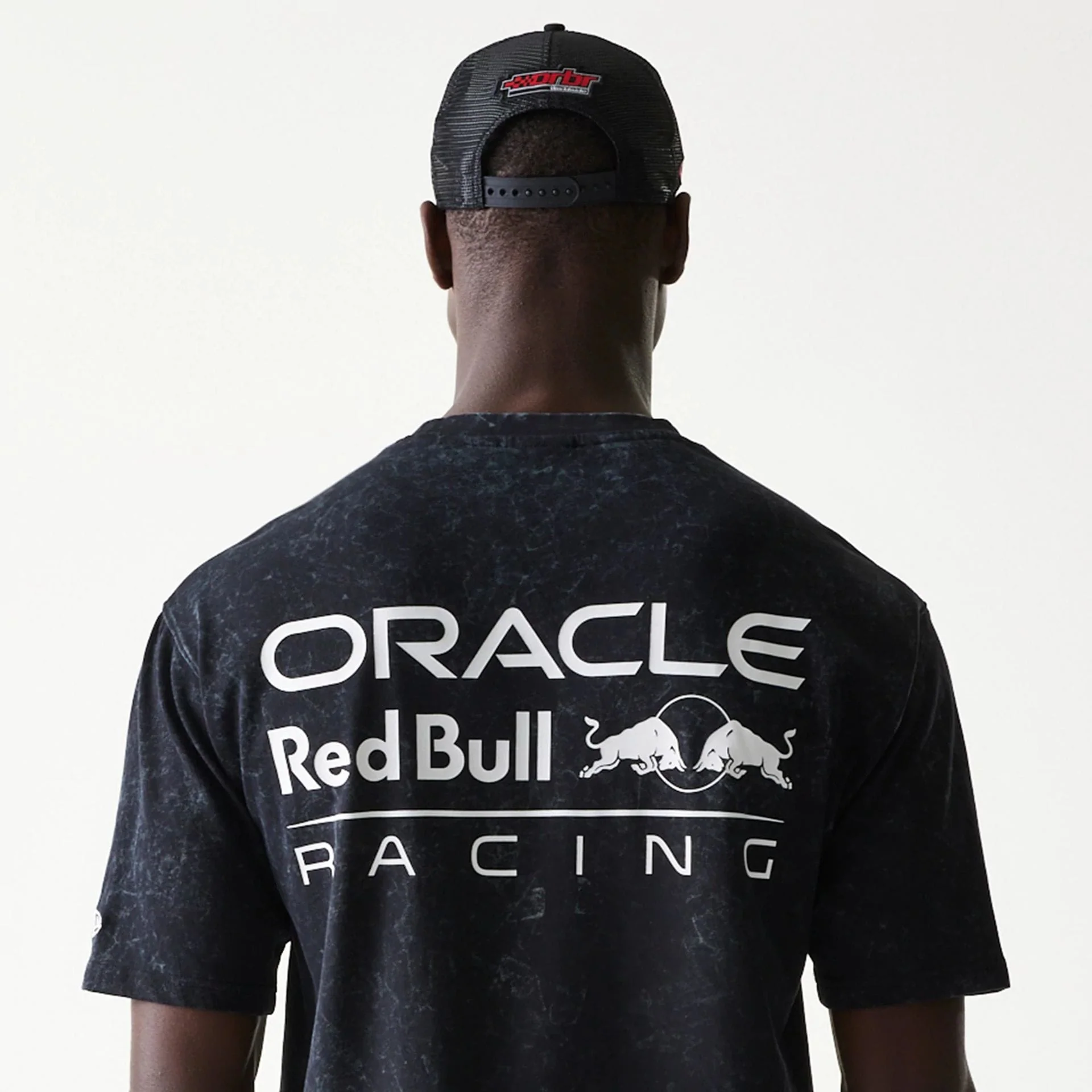 Red Bull Racing Linear Graphic Black Oversized T-Shirt - Image 7