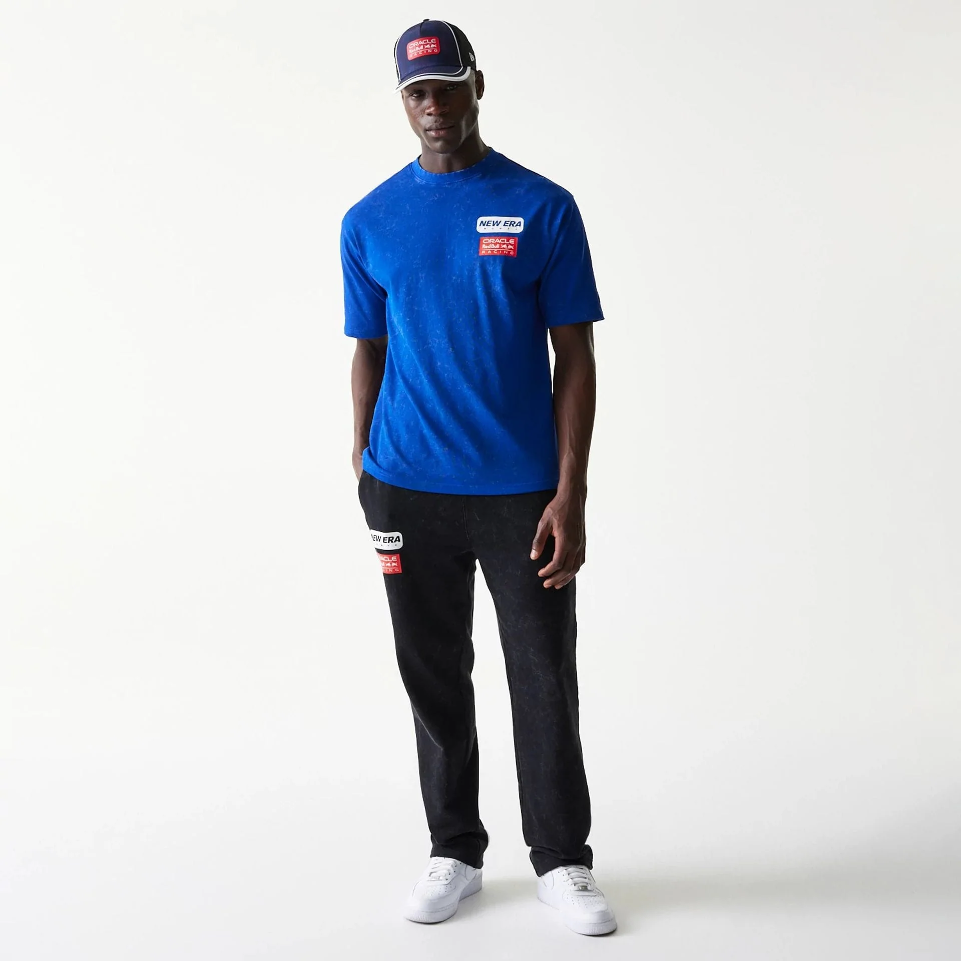 Red Bull Racing Linear Graphic Blue Oversized T-Shirt - Image 8