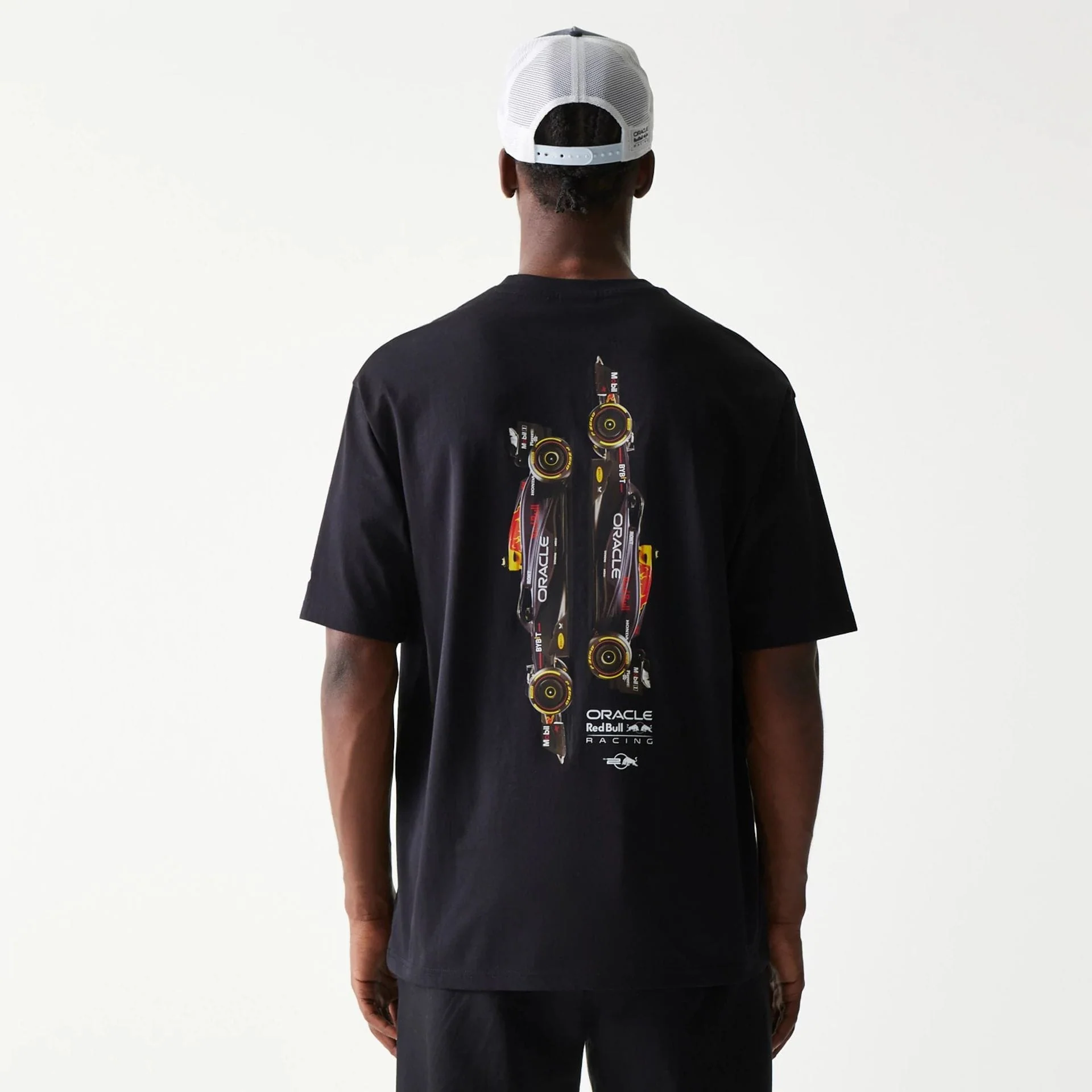 Red Bull Racing Profile Black Oversized T-Shirt - Image 2