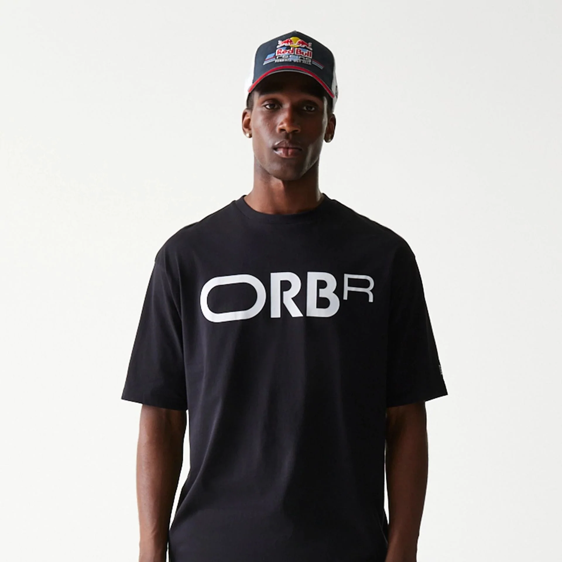 Red Bull Racing Profile Black Oversized T-Shirt - Image 5