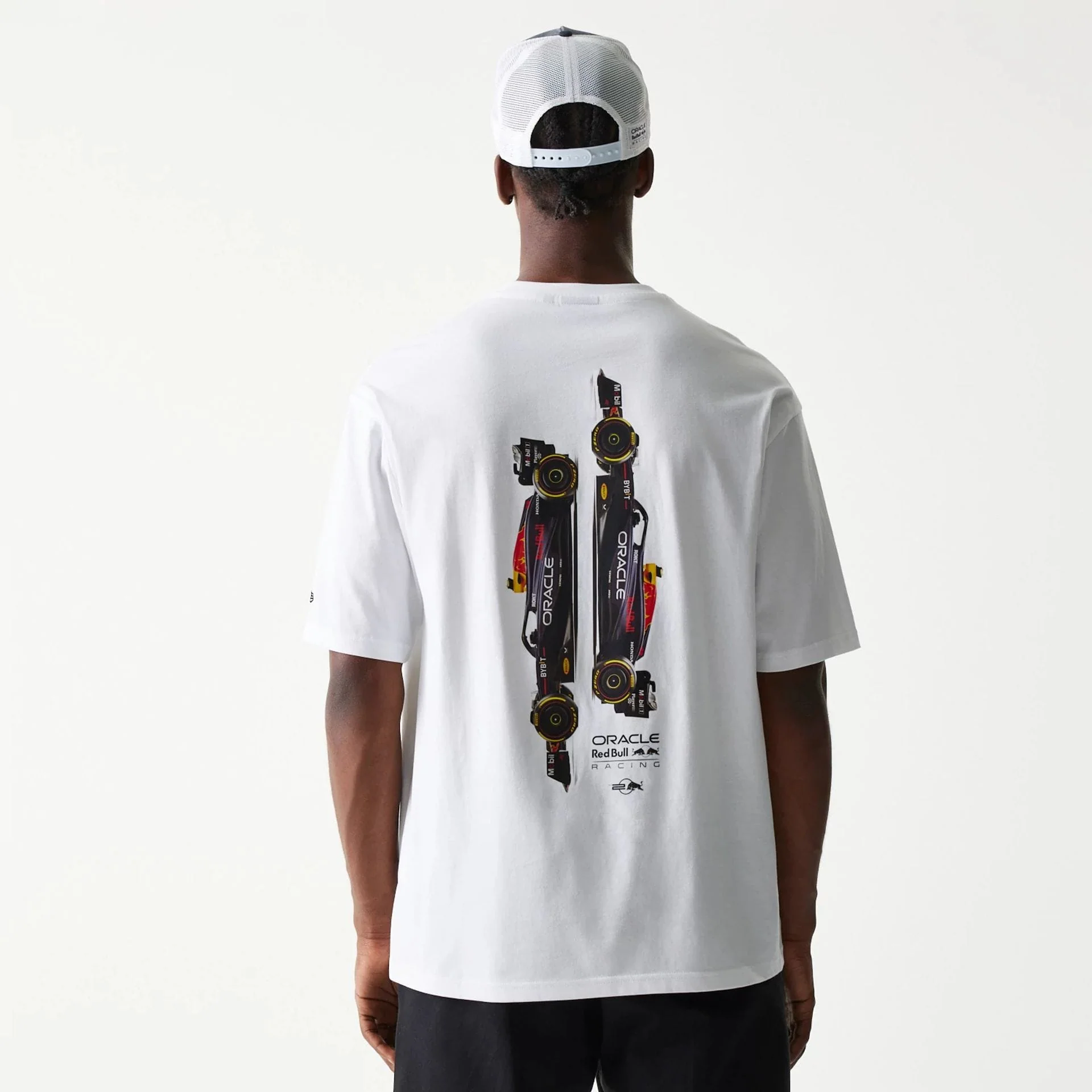 Red Bull Racing Profile White Oversized T-Shirt - Image 2