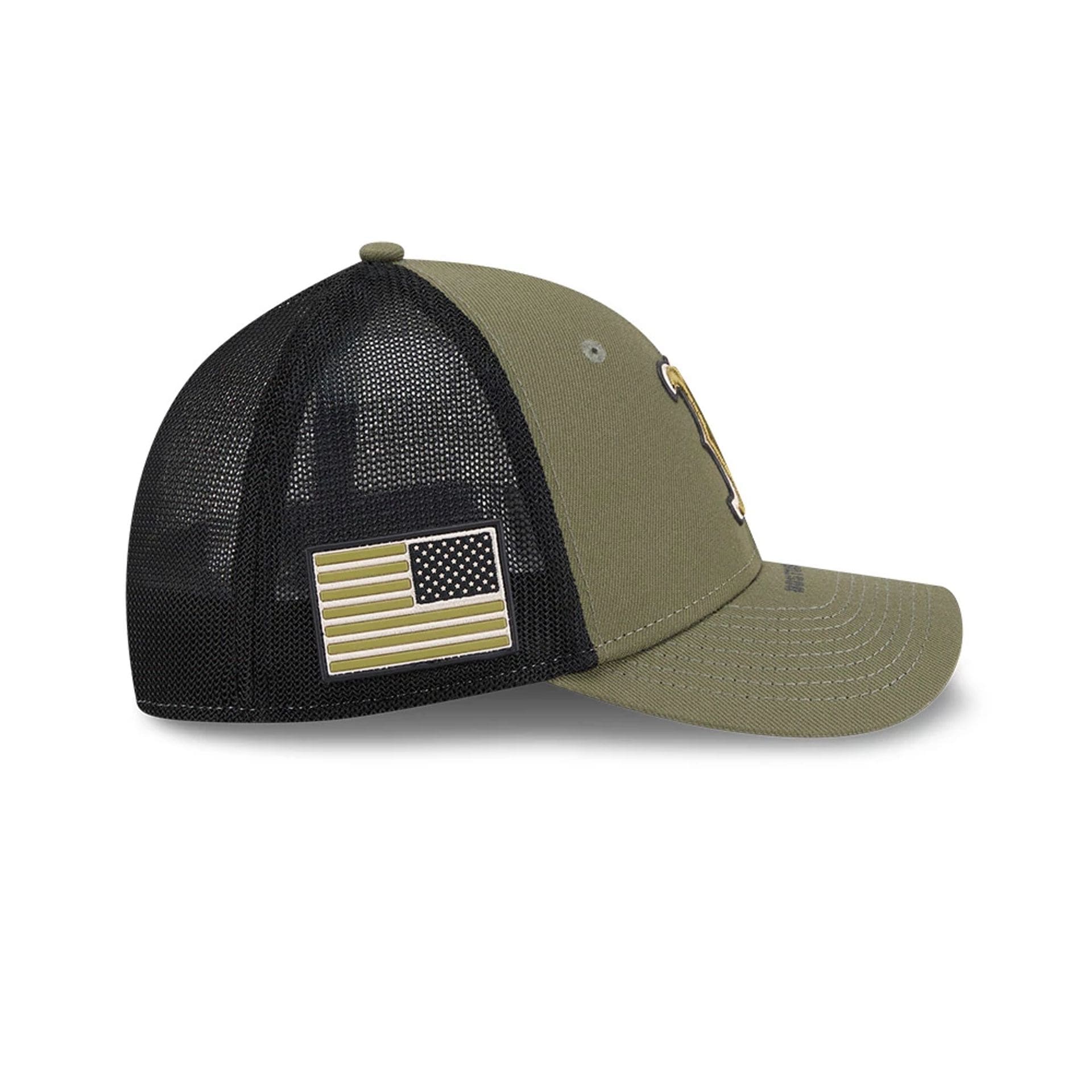 Red Sox MLB Armed Forces Day 2026 Green 39THIRTY M-Crown Stretch Fit Cap - Image 4