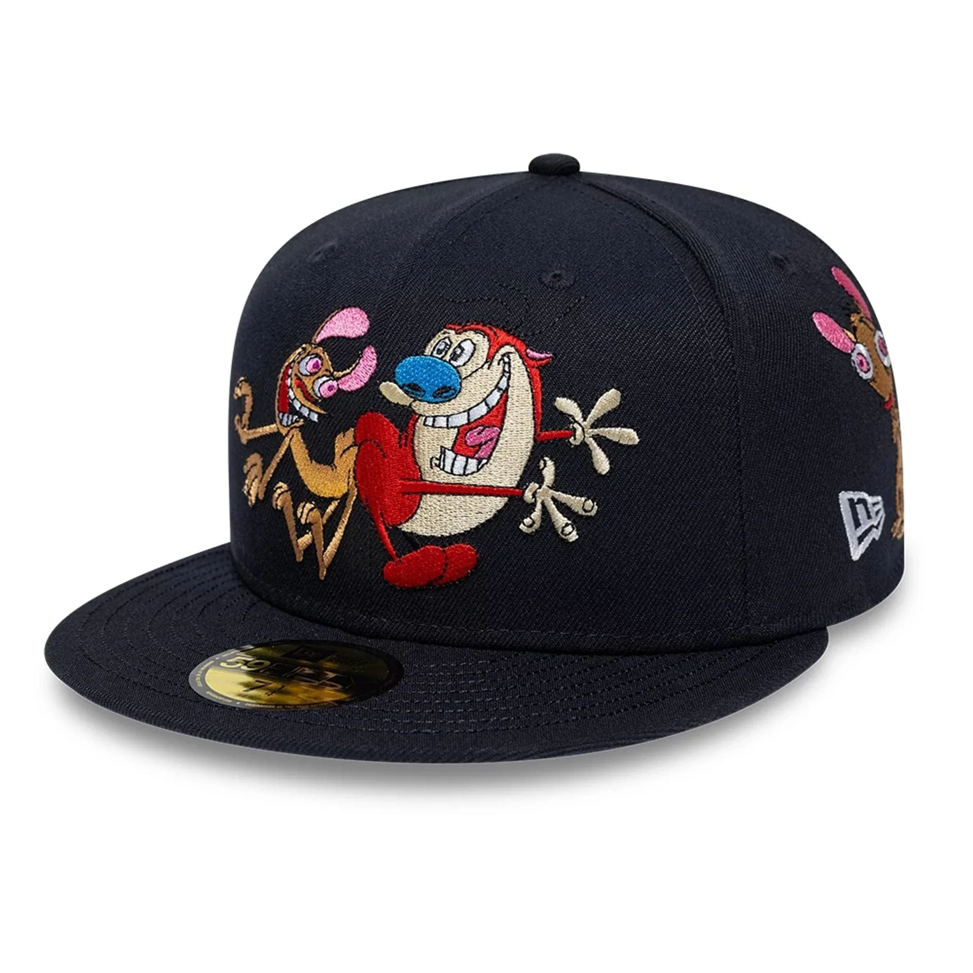 Ren & Stimpy Happy Happy Joy Joy Navy 59FIFTY Fitted Cap - Image 4