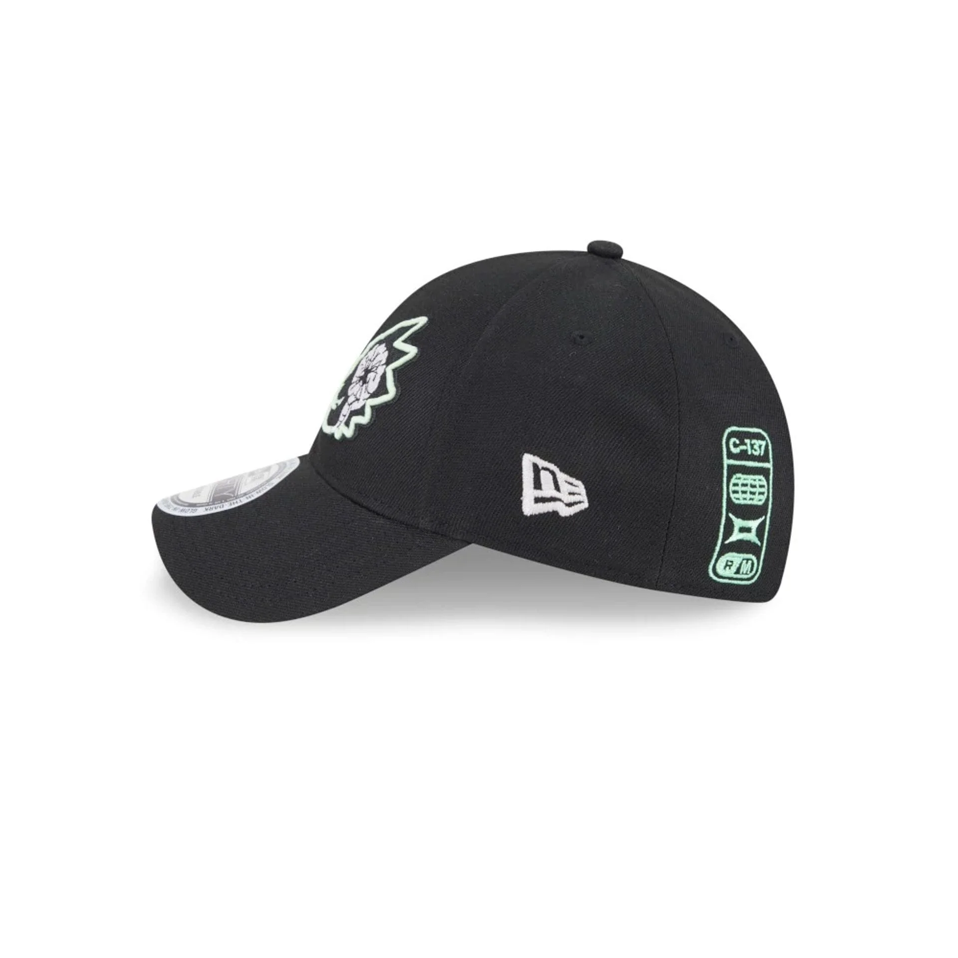 Rick And Morty Glow In The Dark Black 9FORTY Adjustable Cap - Image 4