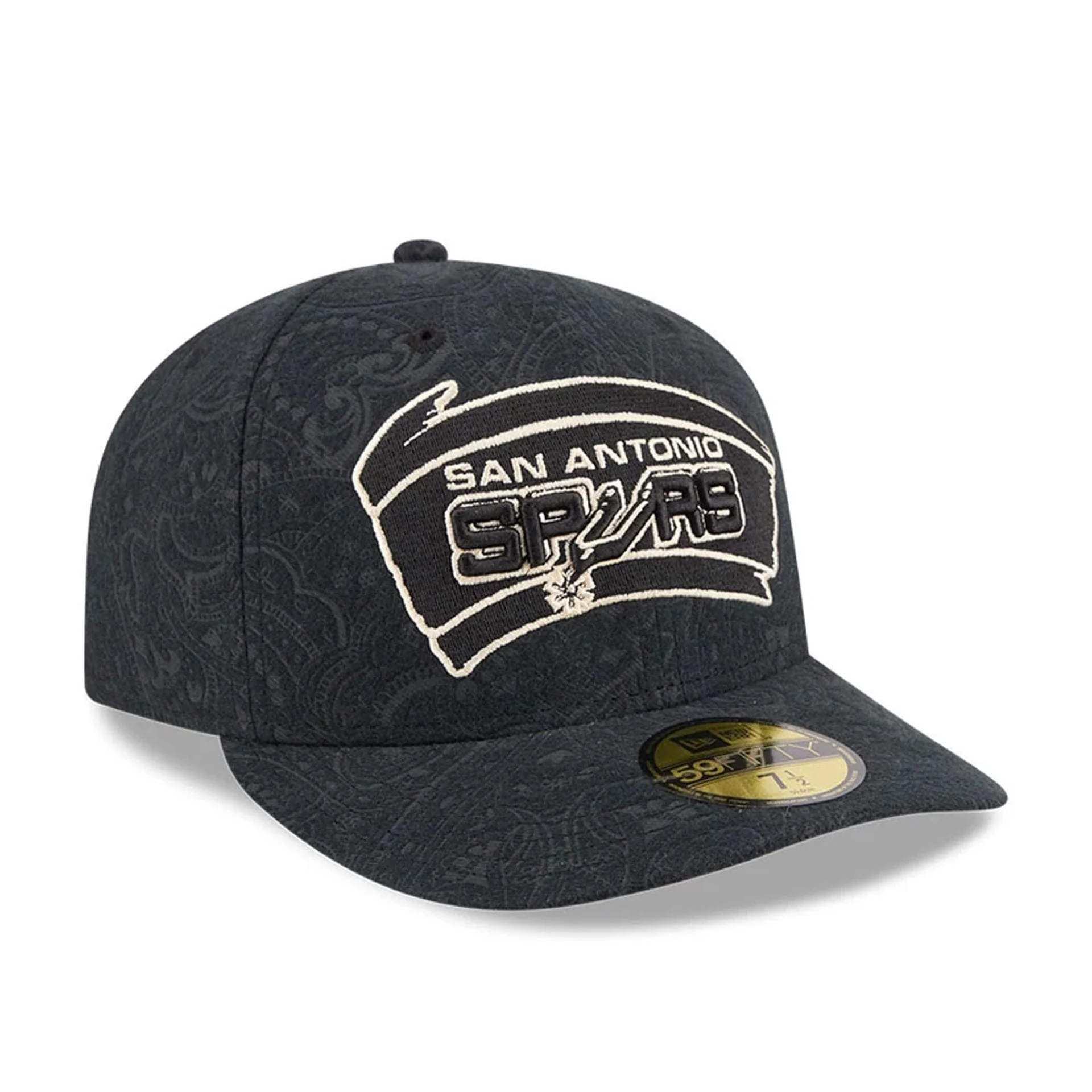 San Antonio Spurs NBA Brushed Cotton Black 59FIFTY Fitted Cap - Image 4