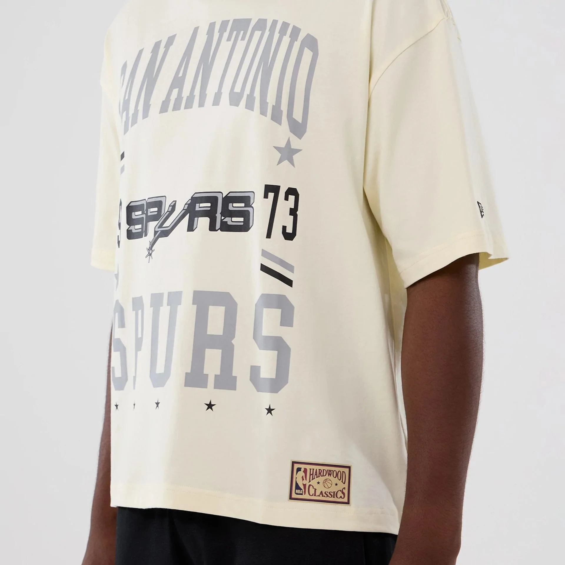 San Antonio Spurs NBA Hardwood Classic Cream T-Shirt - Image 3