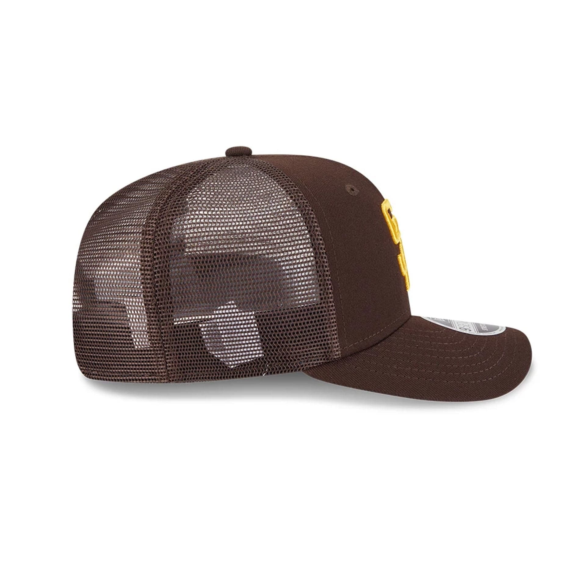 San Diego Padres MLB Evergreen Dark Brown 9SEVENTY Stretch Snap Cap - Image 6